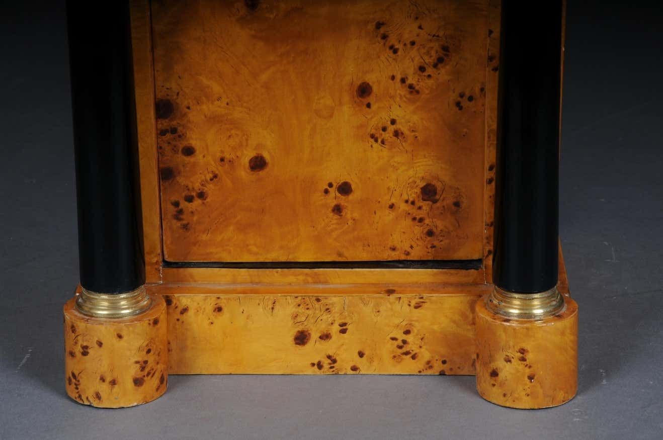 Classic Bedside Table, Side Table In Biedermeier Style, Maple Root R photo for sale