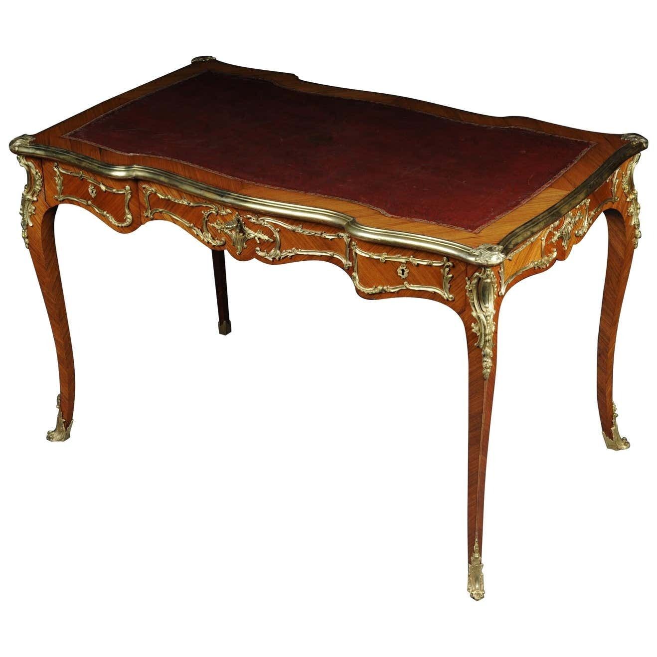 French Bureau Plat / Desk In Louis XV, Paris, Circa 1880