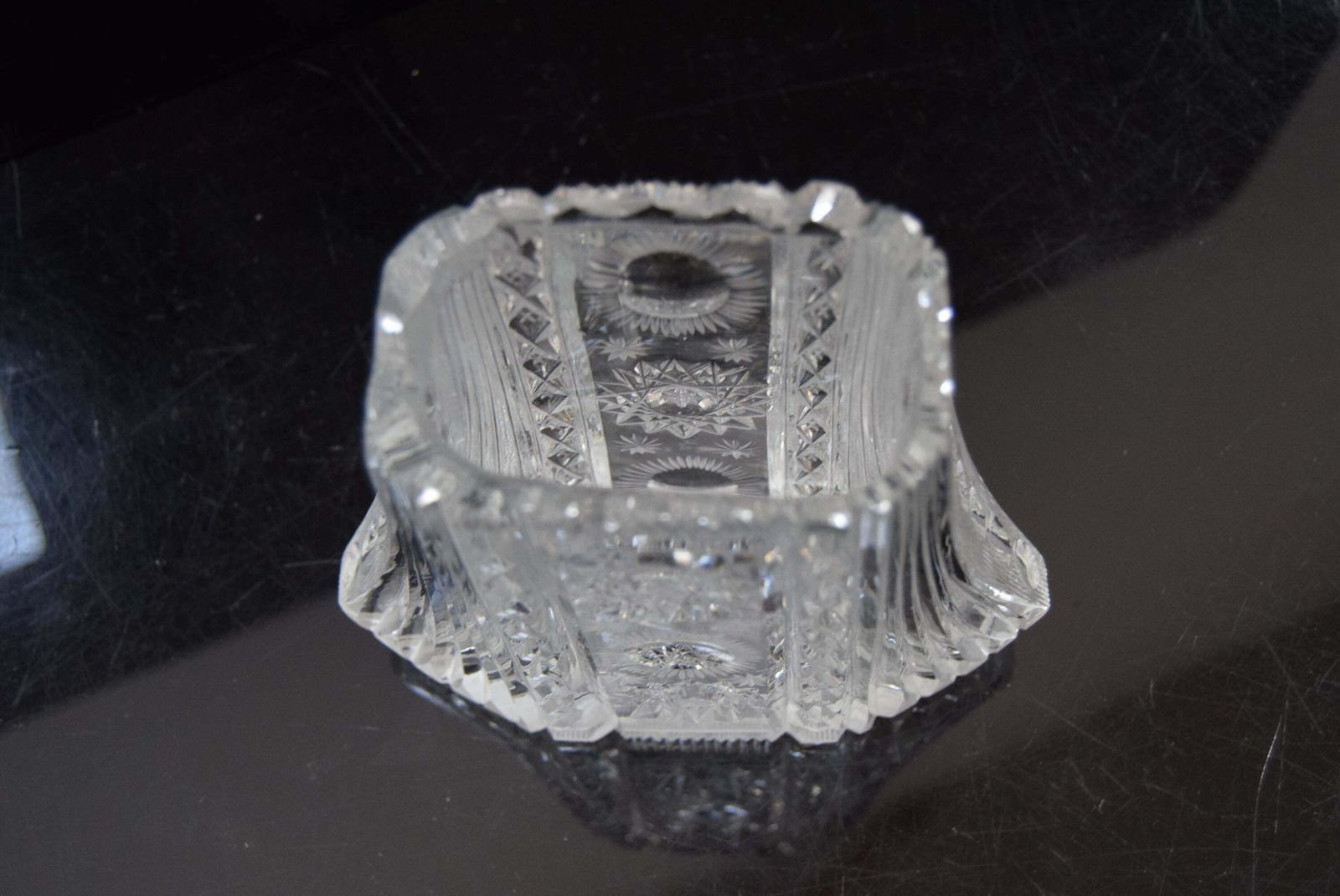 Rare Vintage Vase,Cut Crystal Glass,Bohemia In The 1960's. photo vinterior