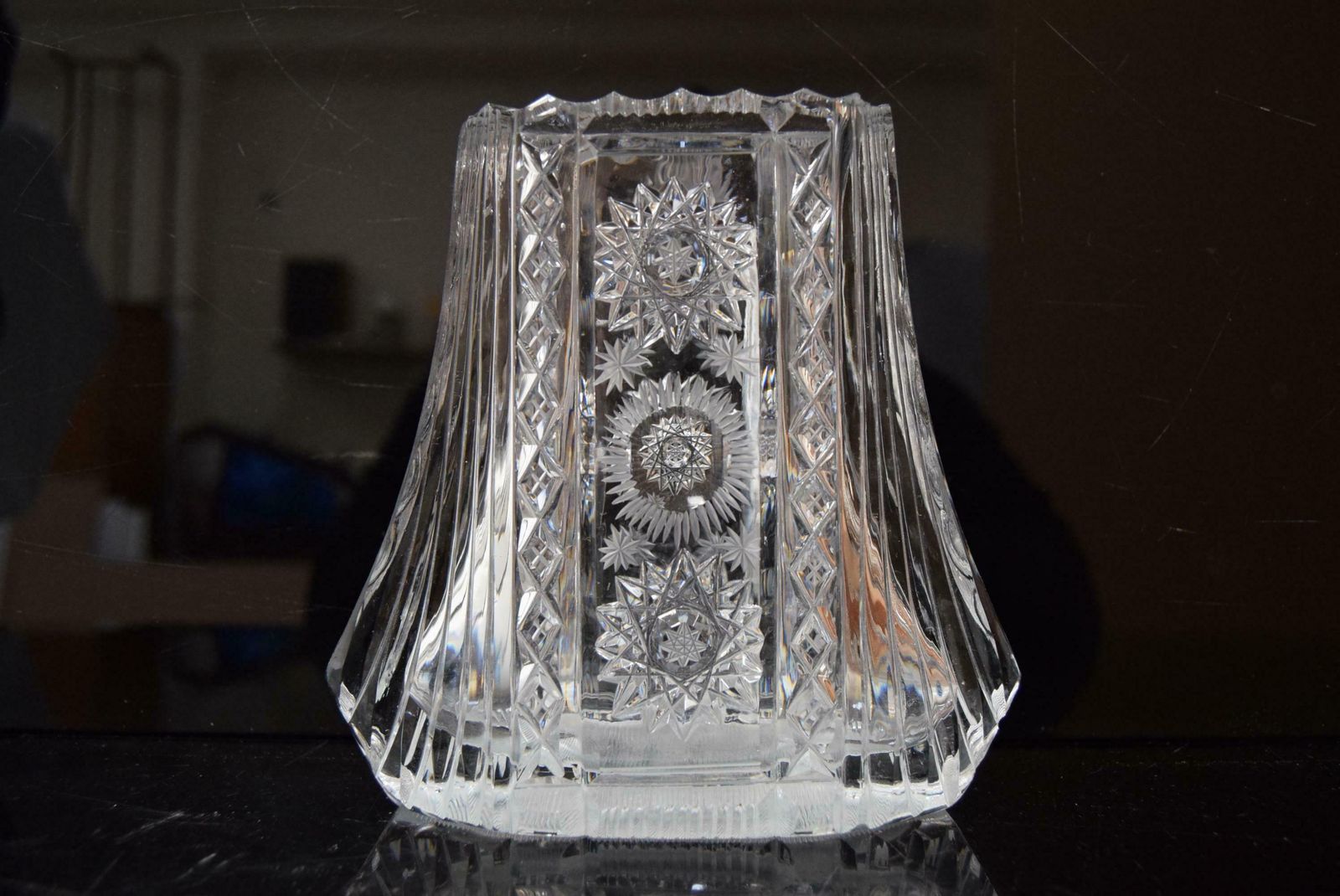 Rare Vintage Vase,Cut Crystal Glass,Bohemia In The 1960's. photo buy