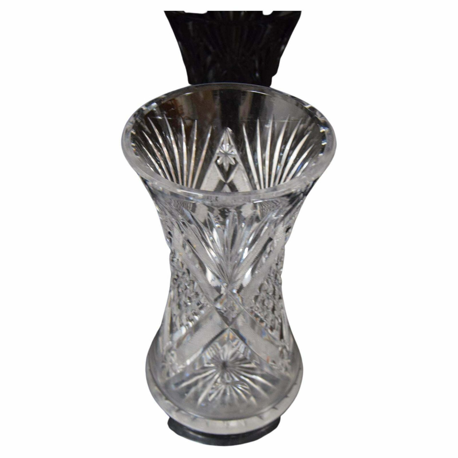 Rare Vintage Vase,Cut Crystal Glass,Bohemia In The 1960's. photo furniture