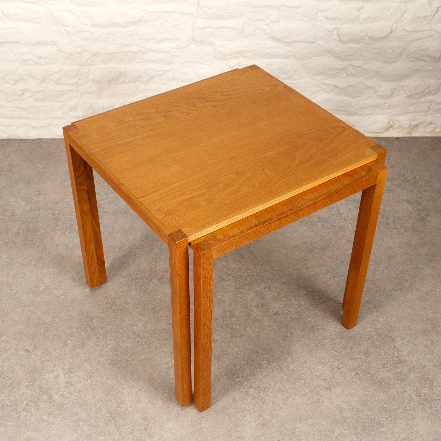 photo for sale Pair Of Mid Century Oak Side Tables By M. Ryder And Eskild Pontoppidan, Denmark 1960s