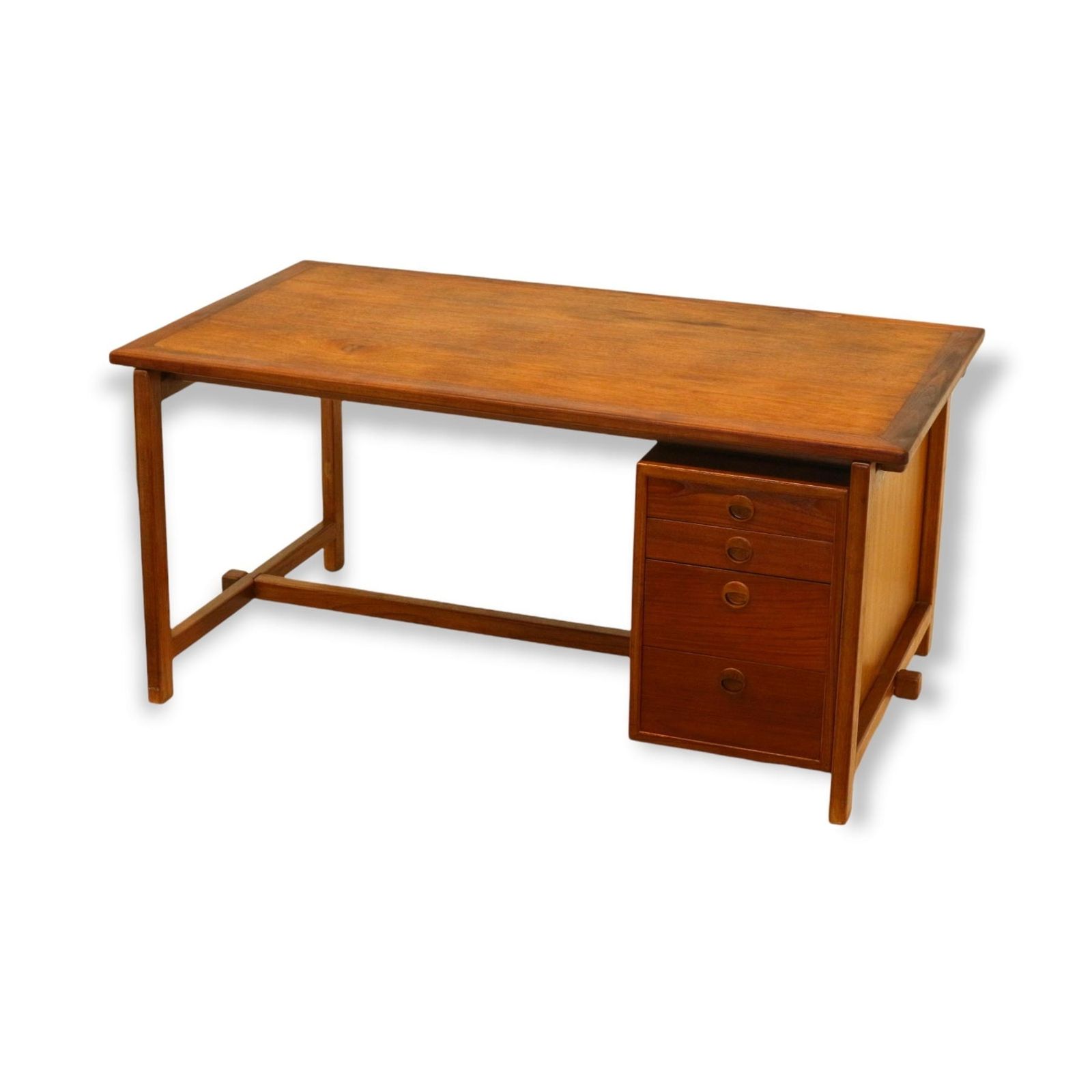 Danish Design Large Vintage Executive Desk Made In The 1960s