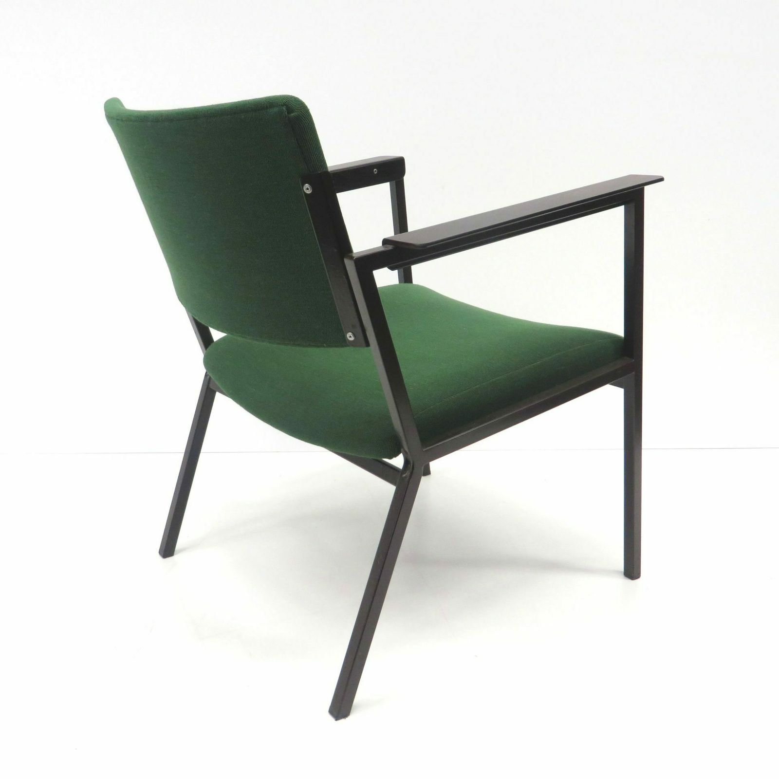 Green Vintage Armchair With Metal Frame Made In The 60s photo furniture