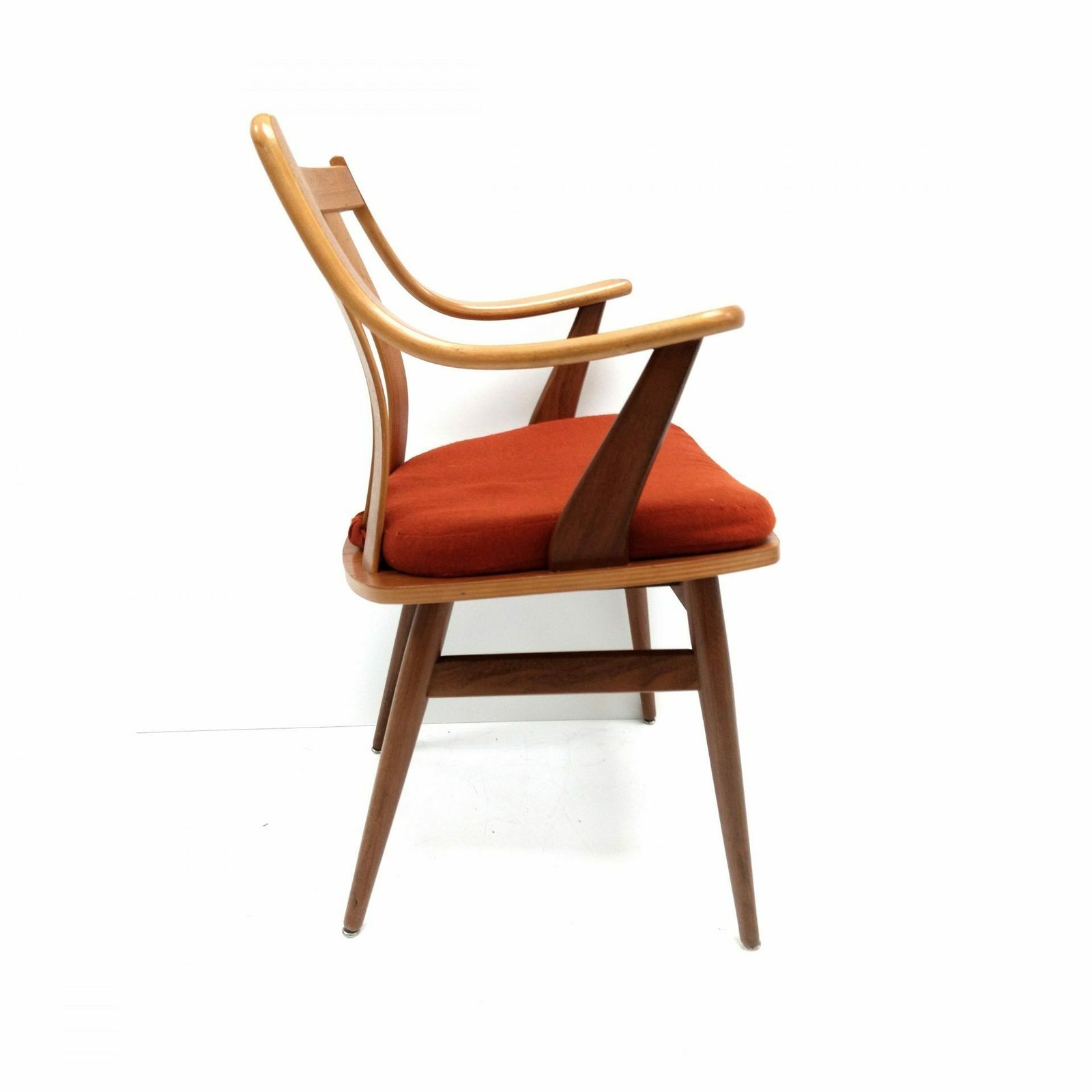 Gorgeous Vintage Teak Bentwood Chair / Dining Chair Made In The 60s photo vinterior