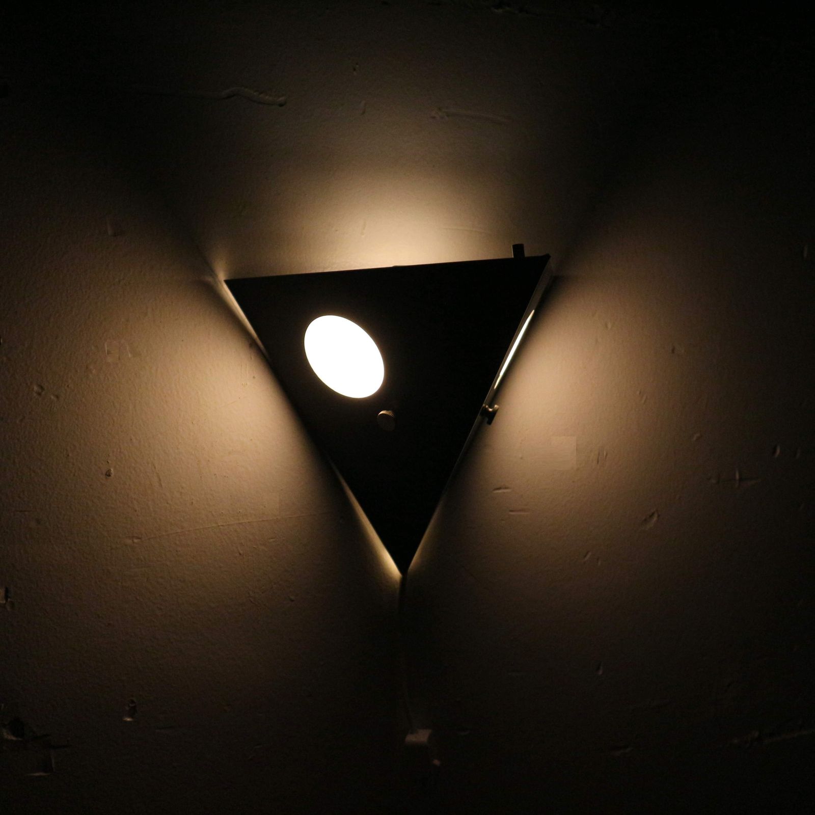 Black Metal 'Night Owl' Wall Lamp For Raak, The Netherlands In The 1960s photo furniture