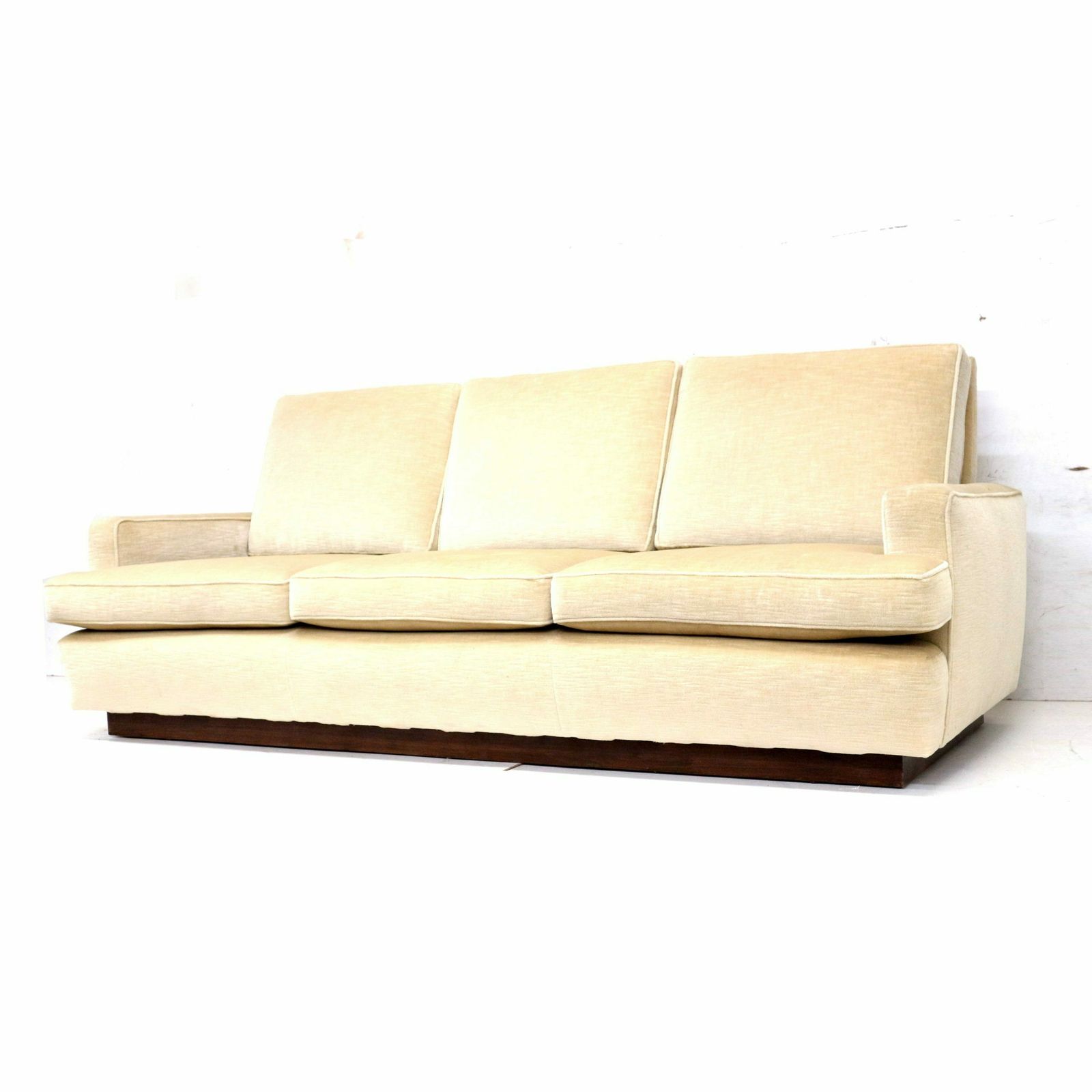 Vintage 3 Seater Sofa With Cream Velvet Upholstery From The 1970s photo furniture
