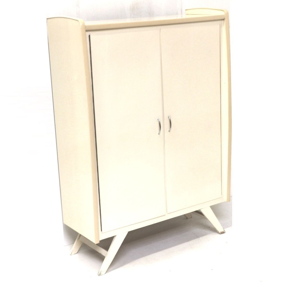 Vintage Cream Sideboard / Wardrobe Made In The 60s photo Furniture