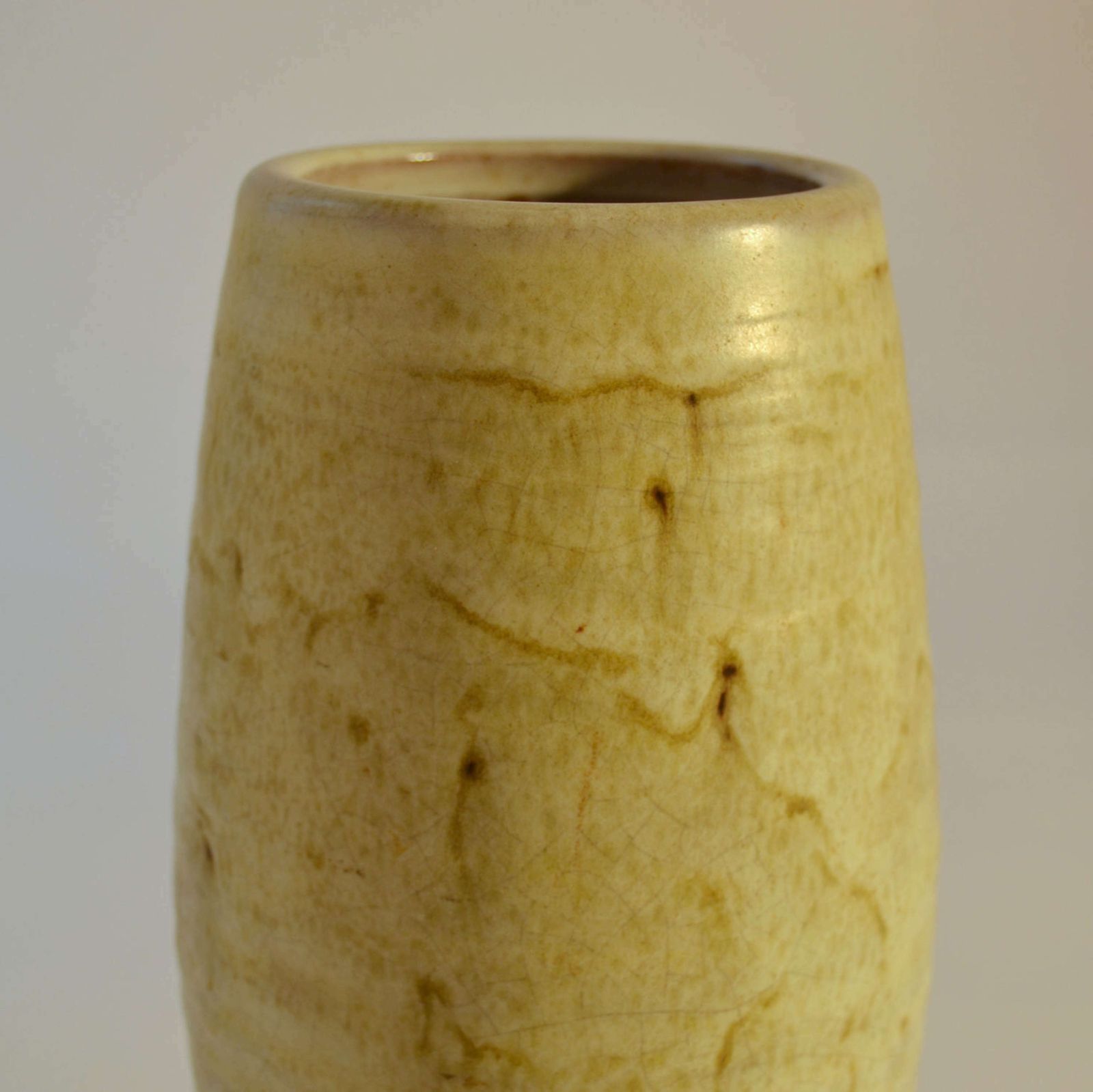 photo for sale Group Of Mid Century Ceramic Studio Vases Off White Tones