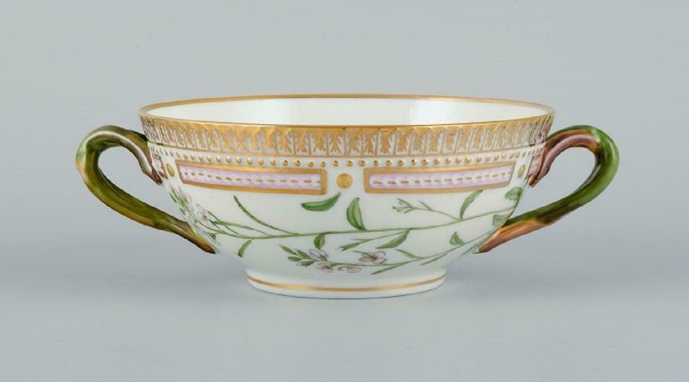 Royal Copenhagen Flora Danica Bouillon Cup With Saucer In Hand Painted Porcelain photo Home Decor