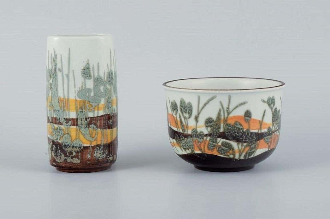 Ivan Weiss For Royal Copenhagen, Vase And Bowl In Faience, 1975 1984 photo furniture