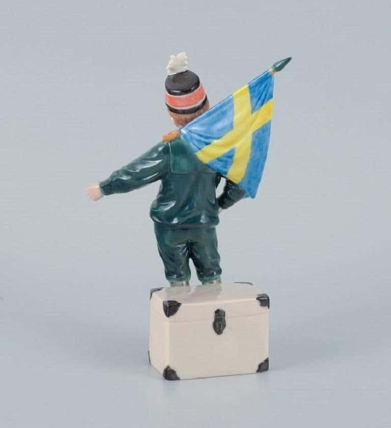 Carl Larsson Pontus For Royal Copenhagen, Porcelain Figure, Standard Bearer Boy photo Home Decor