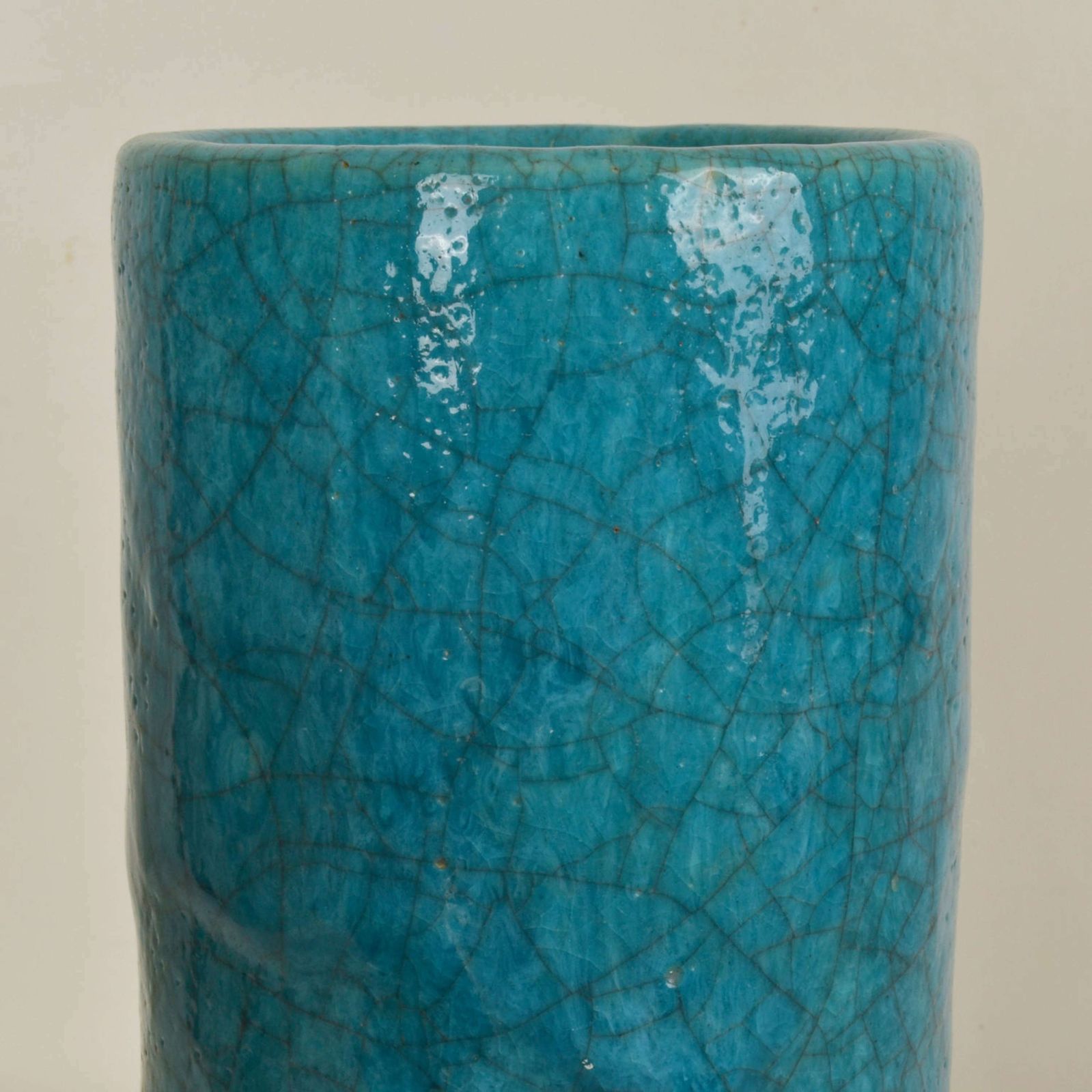 photo furniture Set Of Ten Blue Ceramic Cylinder Vases By Groeneveldt