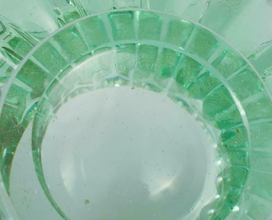 Pierre Gire 1901 1984 Aka Pierre Daesn France Green Art Glass Bowl photo 417.0