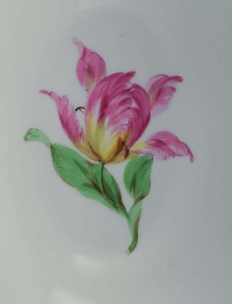 Meissen Germany Porcelain Sauce Boat On Foot With Floral Motifs photo 334.0