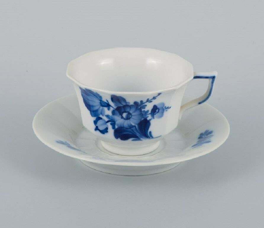 Royal Copenhagen, Blue Flower Angular, Coffee Service For Six People. photo for sale