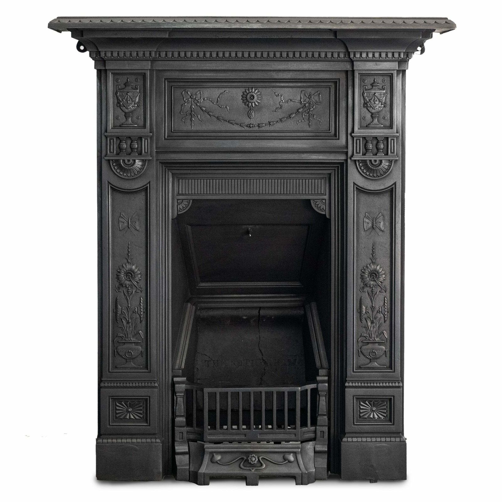 Antique Cast Iron Combination Fireplace
