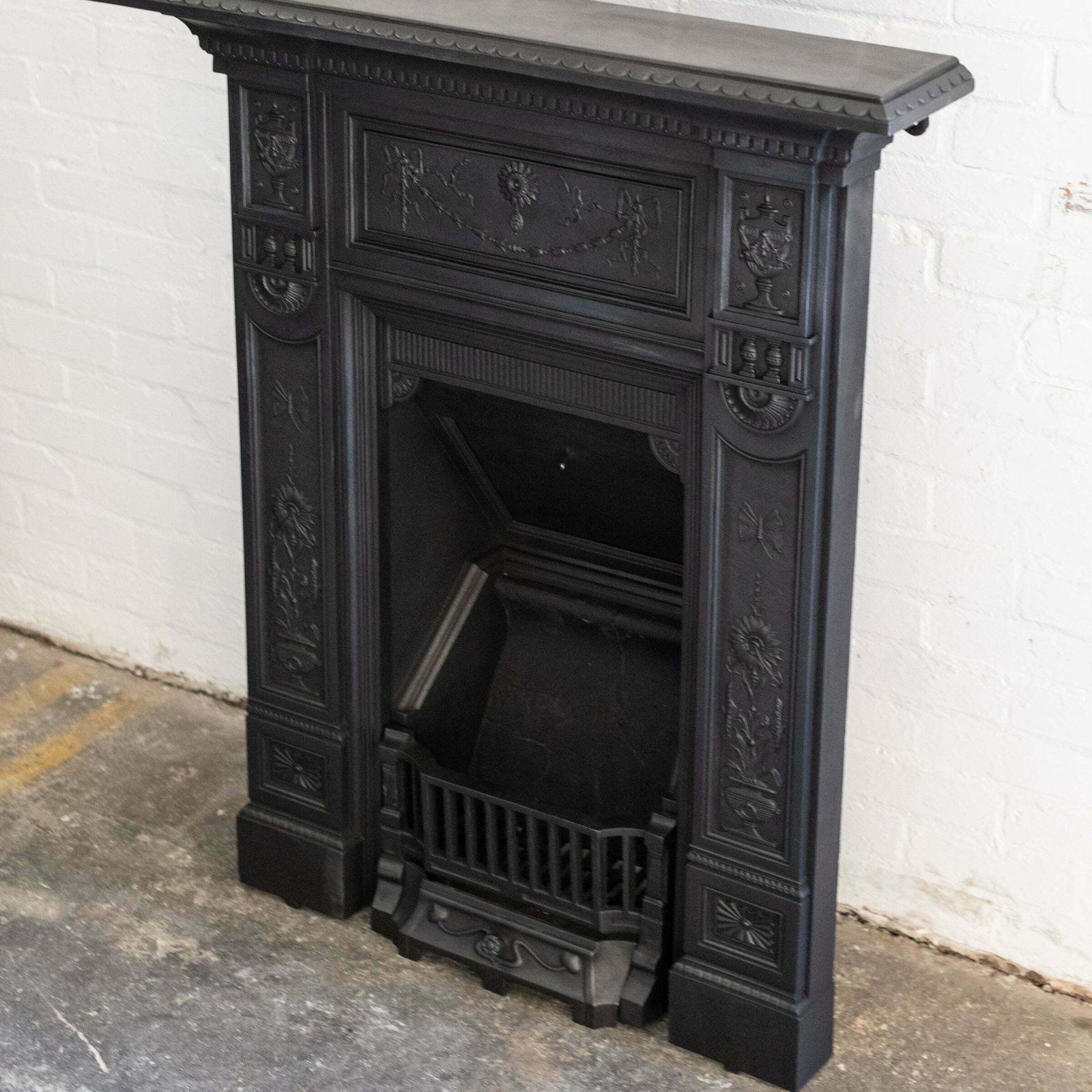 Antique Cast Iron Combination Fireplace photo for sale