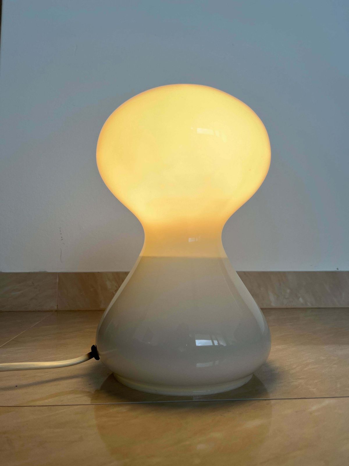 Pair Of Glass Mid Century Table Lamps By Ivan Jakes Czechoslovakia, 1970's photo Lighting