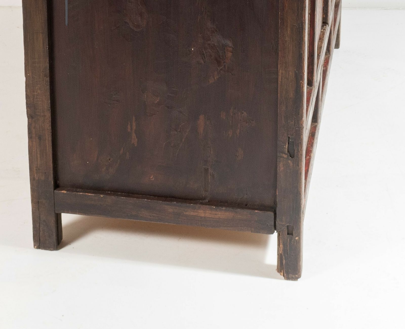 photo for sale Original 19thc Large Chinese Tibetan Hand Painted Lacquered Alter Cupboard Sideboard