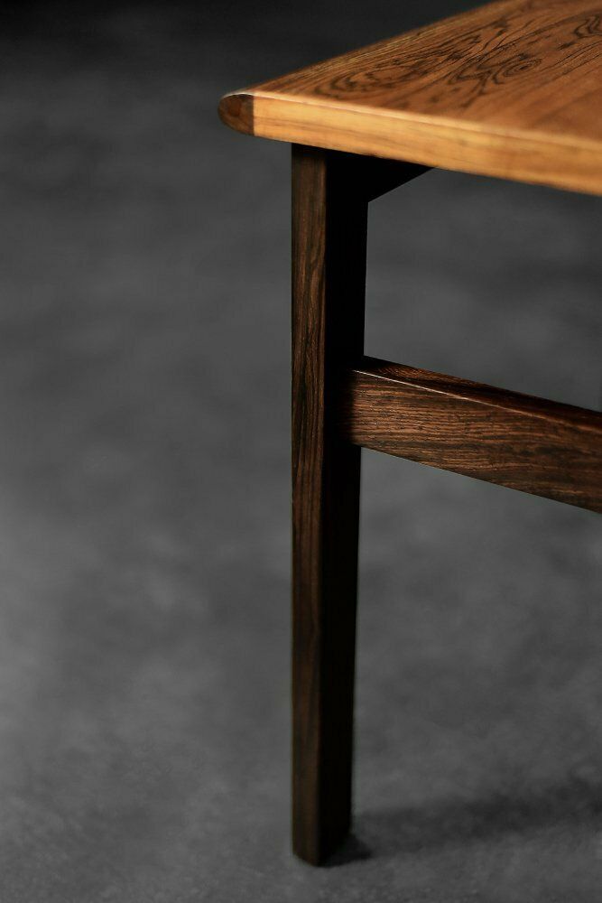 Mid Century Danish Modern Rosewood Coffee Table Capella By Illum Wikkelsø For Niels Eilersen, 1960s photo vinterior