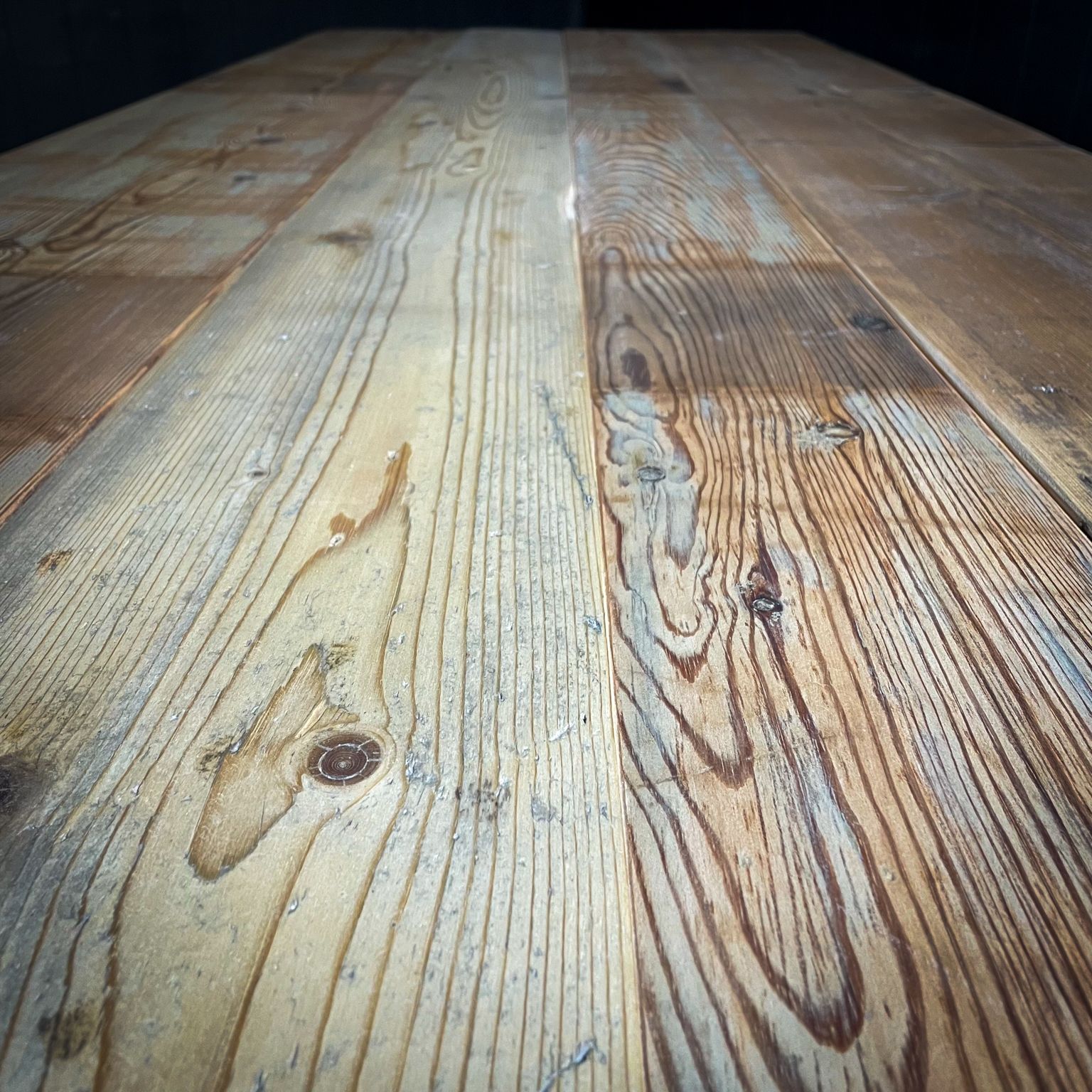 Industrial Dining Table   Antique Wooden Top   Steel Machine Base photo buy