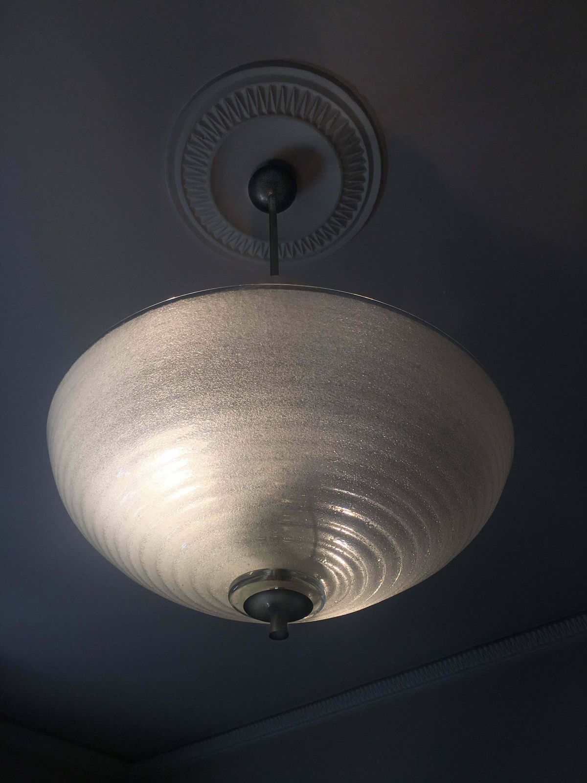 Charming Italian Pulegoso Glass Chandelier By Barovier & Toso, Murano, 1940 photo furniture