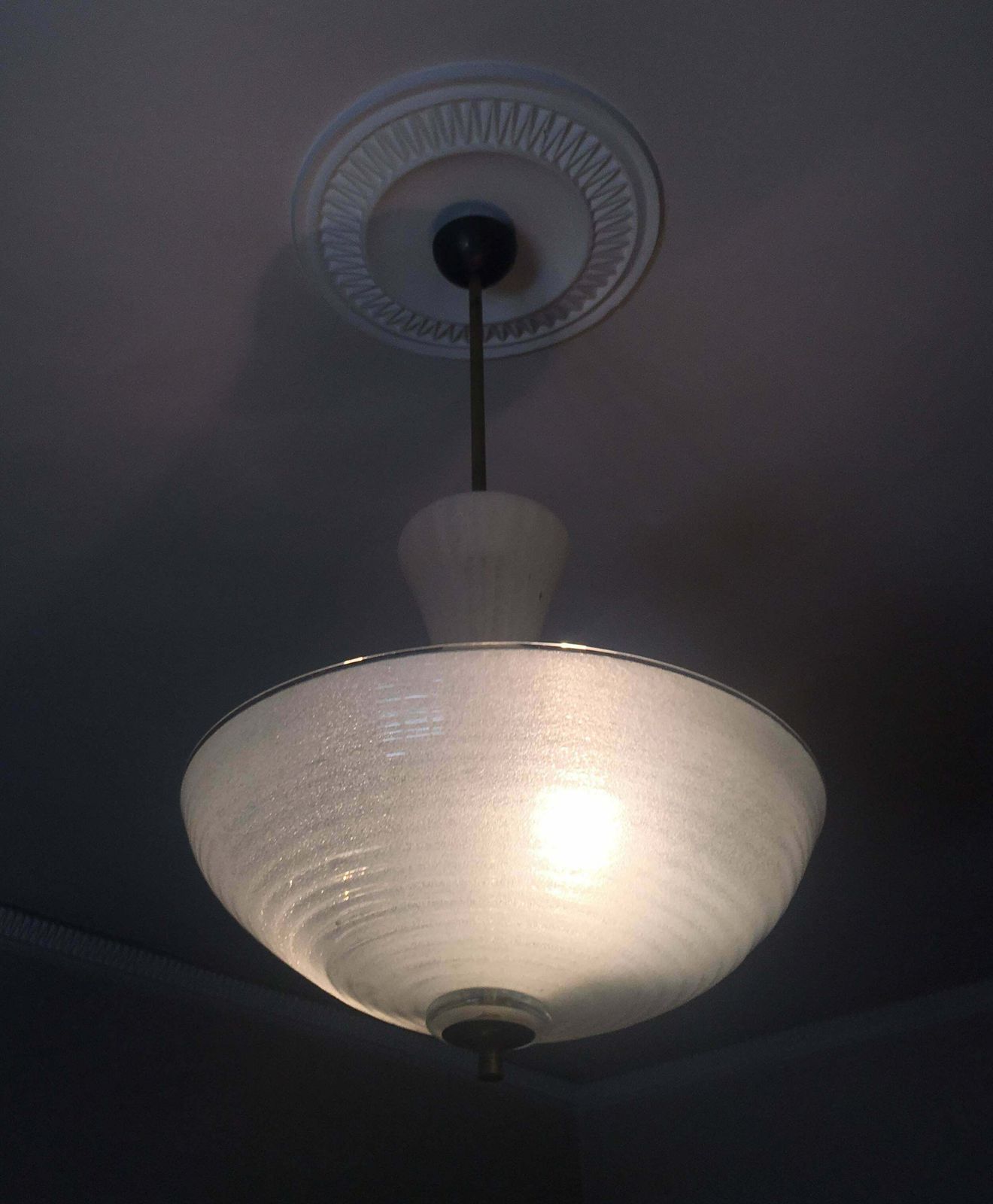 Charming Italian Pulegoso Glass Chandelier By Barovier & Toso, Murano, 1940 photo Lighting