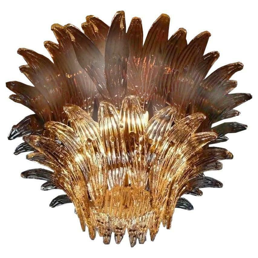 Original Palmette Chandelier By Barovier & Toso, Murano, 1960