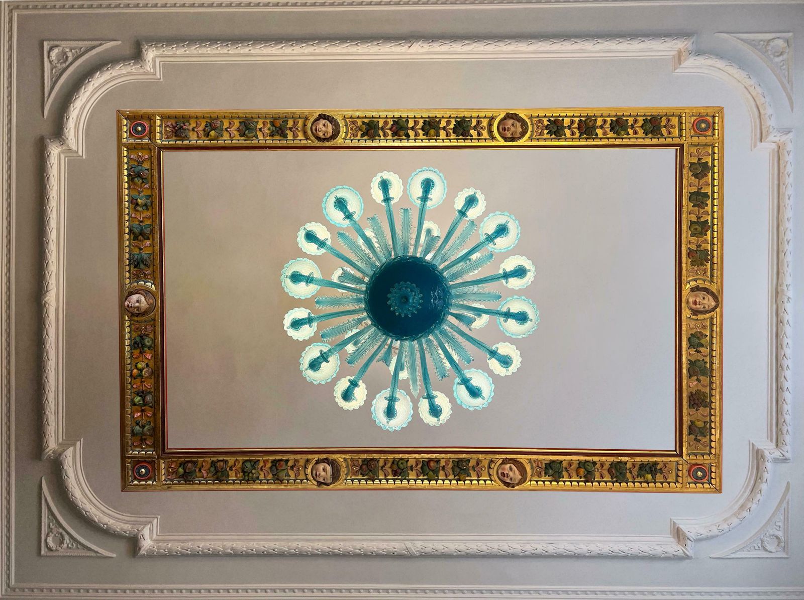 Impressive Neo Baroque Italian Ceiling Frame, Florence, 1910 photo furniture