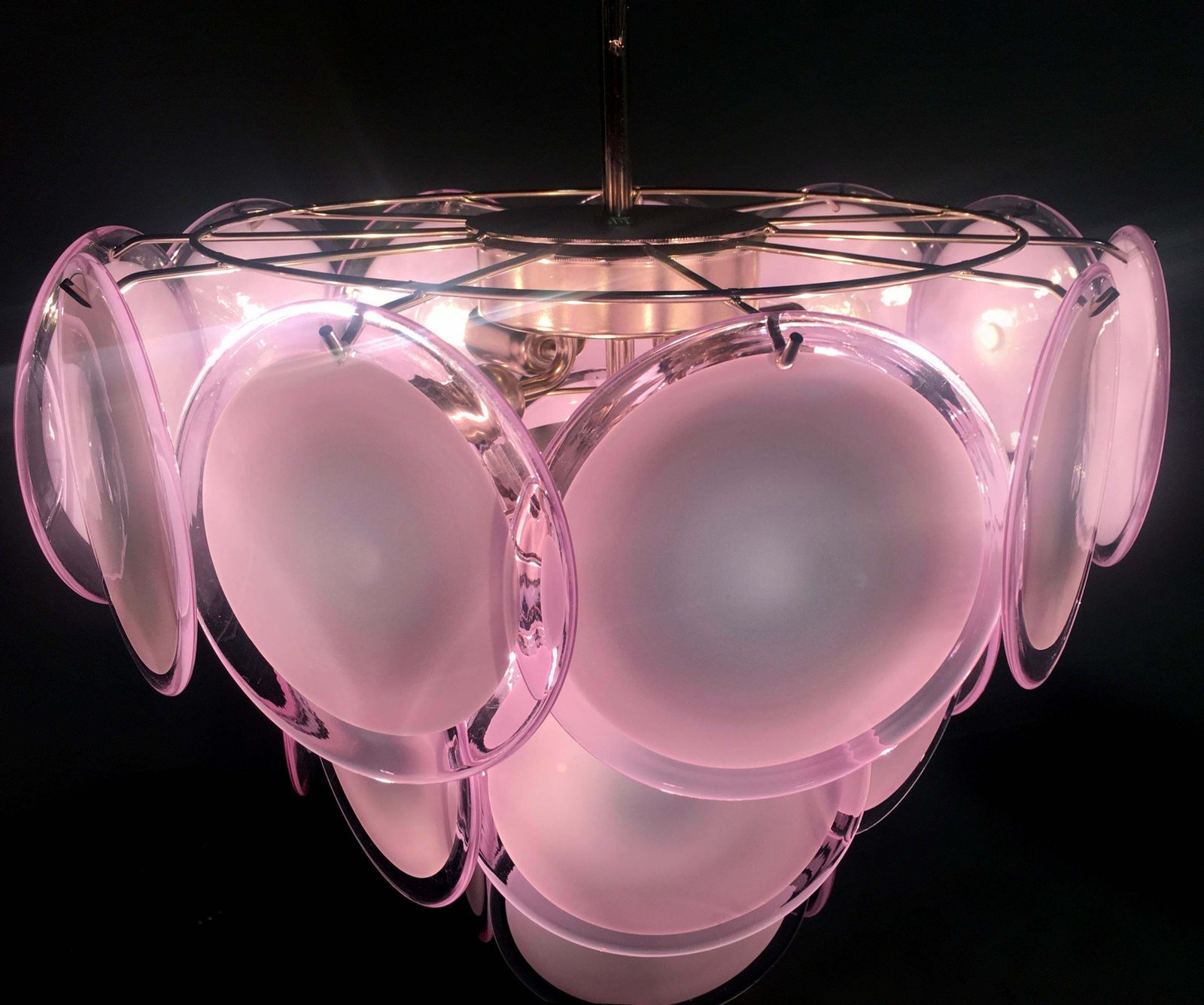Disc Murano Glass Chandeliers By Vistosi Style photo Lighting