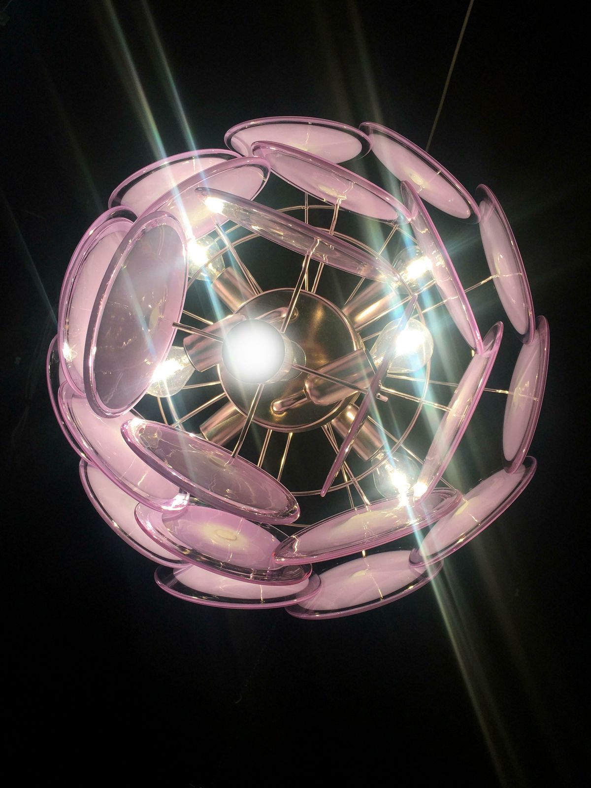 Disc Murano Glass Chandeliers By Vistosi Style photo vintage