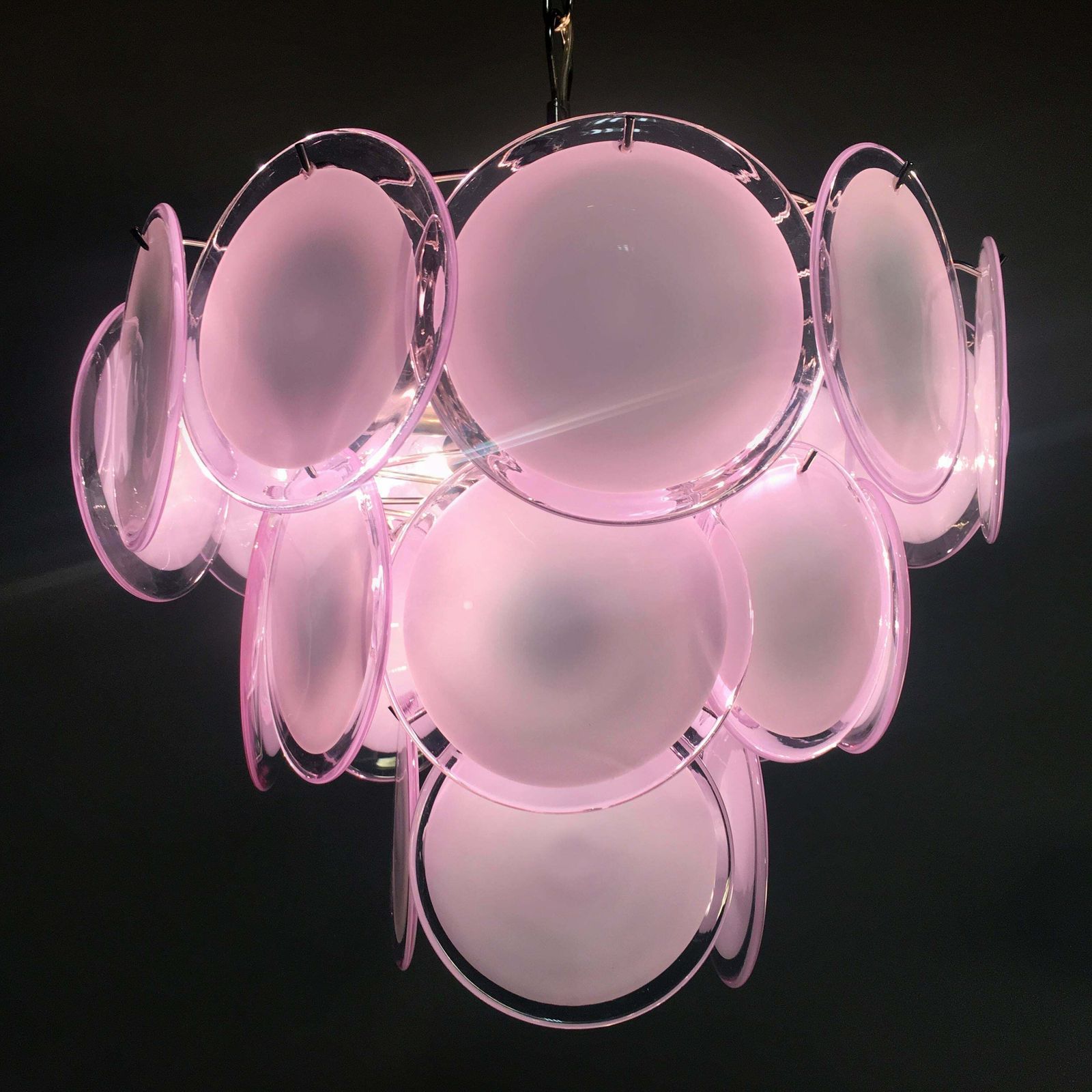 photo for sale Disc Murano Glass Chandeliers By Vistosi Style