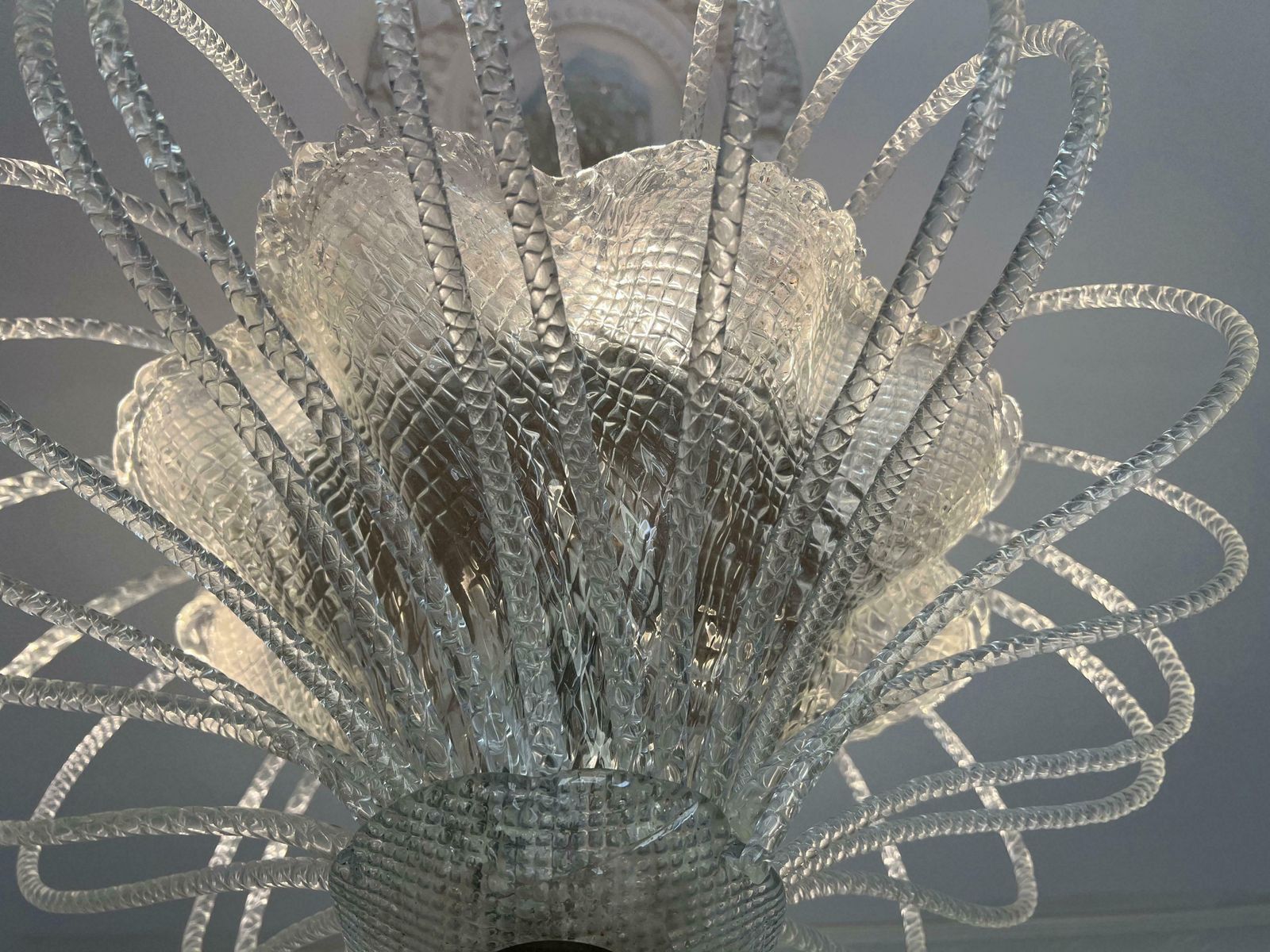 Stunning And Original Chandelier By Barovier & Toso, Murano, 1940s photo buy