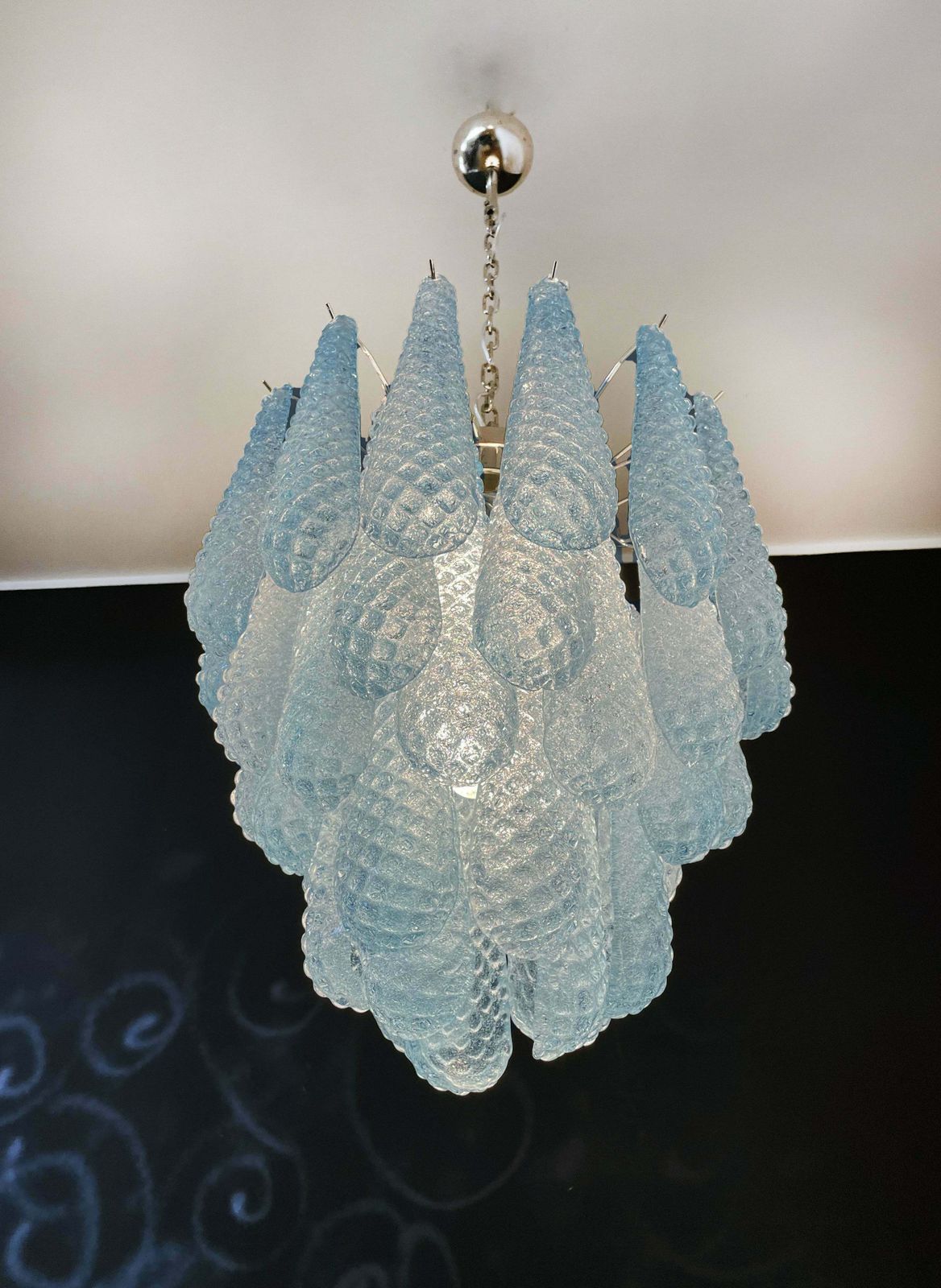 Fascinating Pair Of Italian Murano Glass Chandeliers photo vinterior