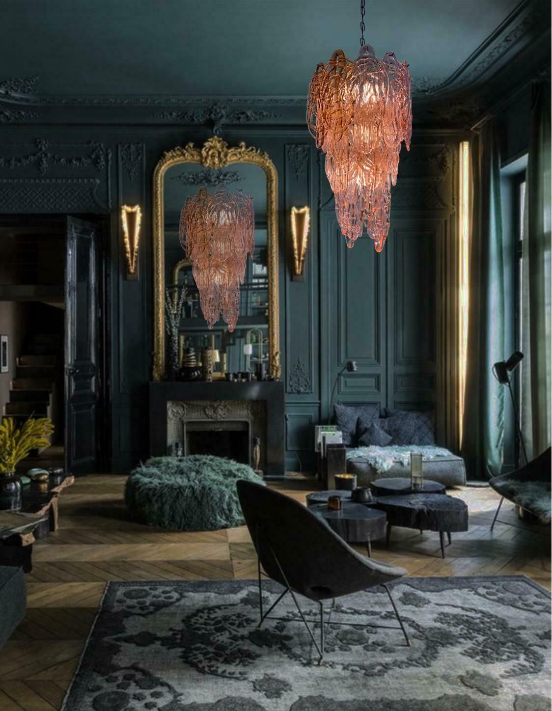 Midcentury Ragnatela Murano Glasse Chandelier By Mazzega, 1970s photo furniture