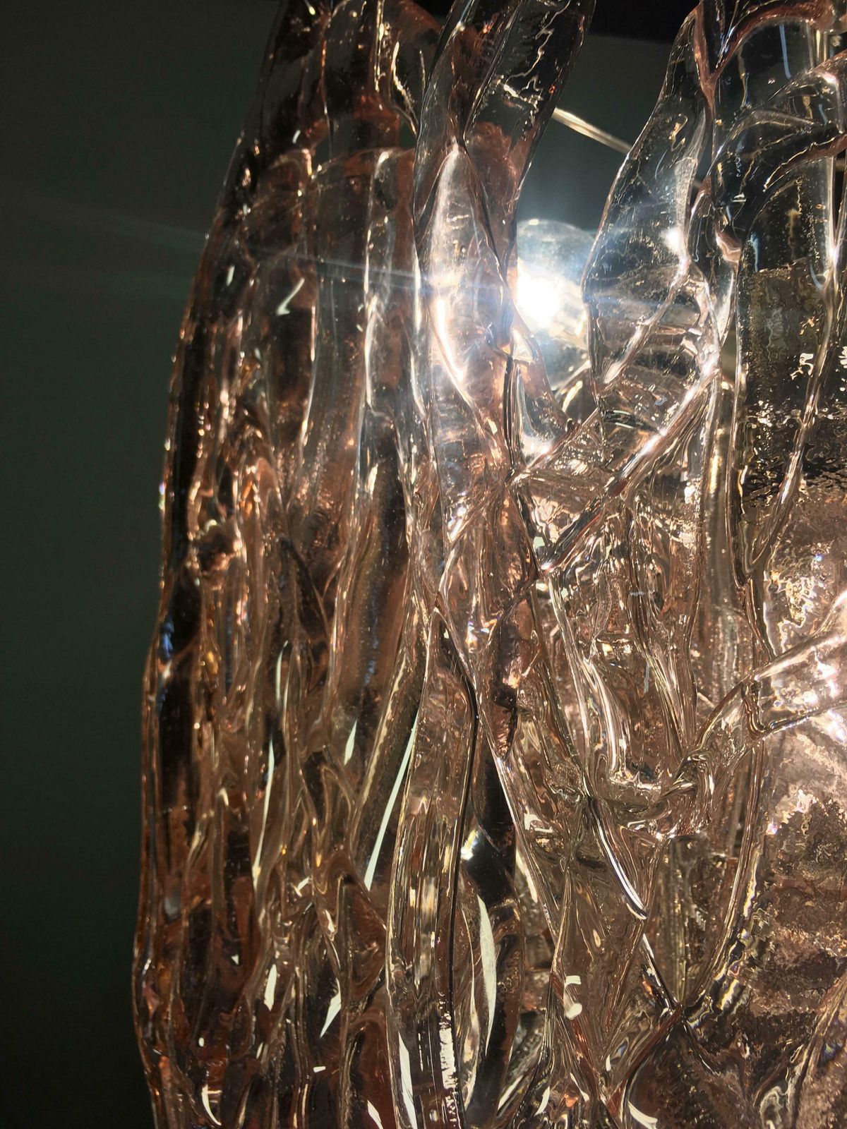 Lighting Midcentury Ragnatela Murano Glasse Chandelier By Mazzega, 1970s photo