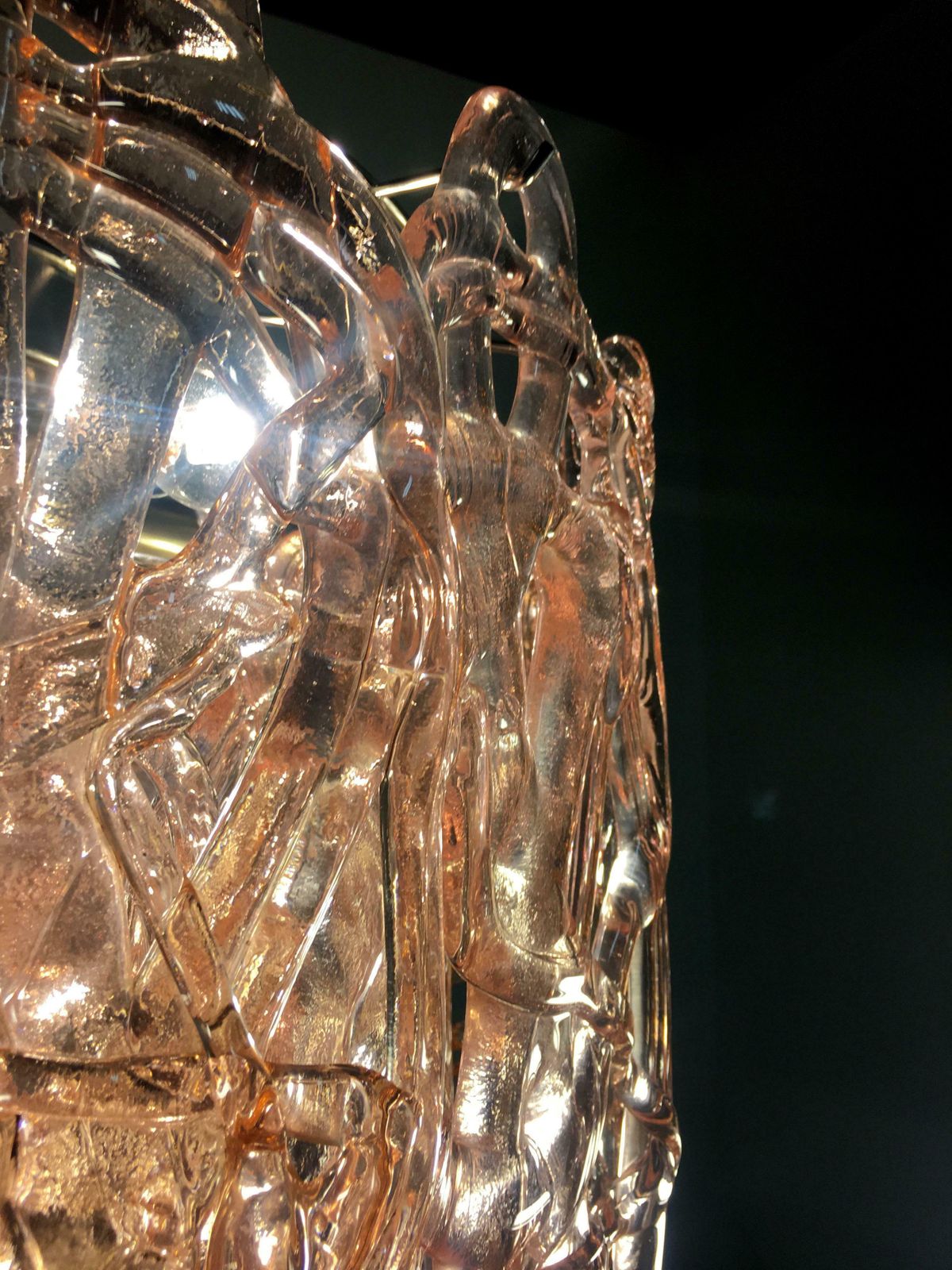 3069.0 Midcentury Ragnatela Murano Glasse Chandelier By Mazzega, 1970s photo