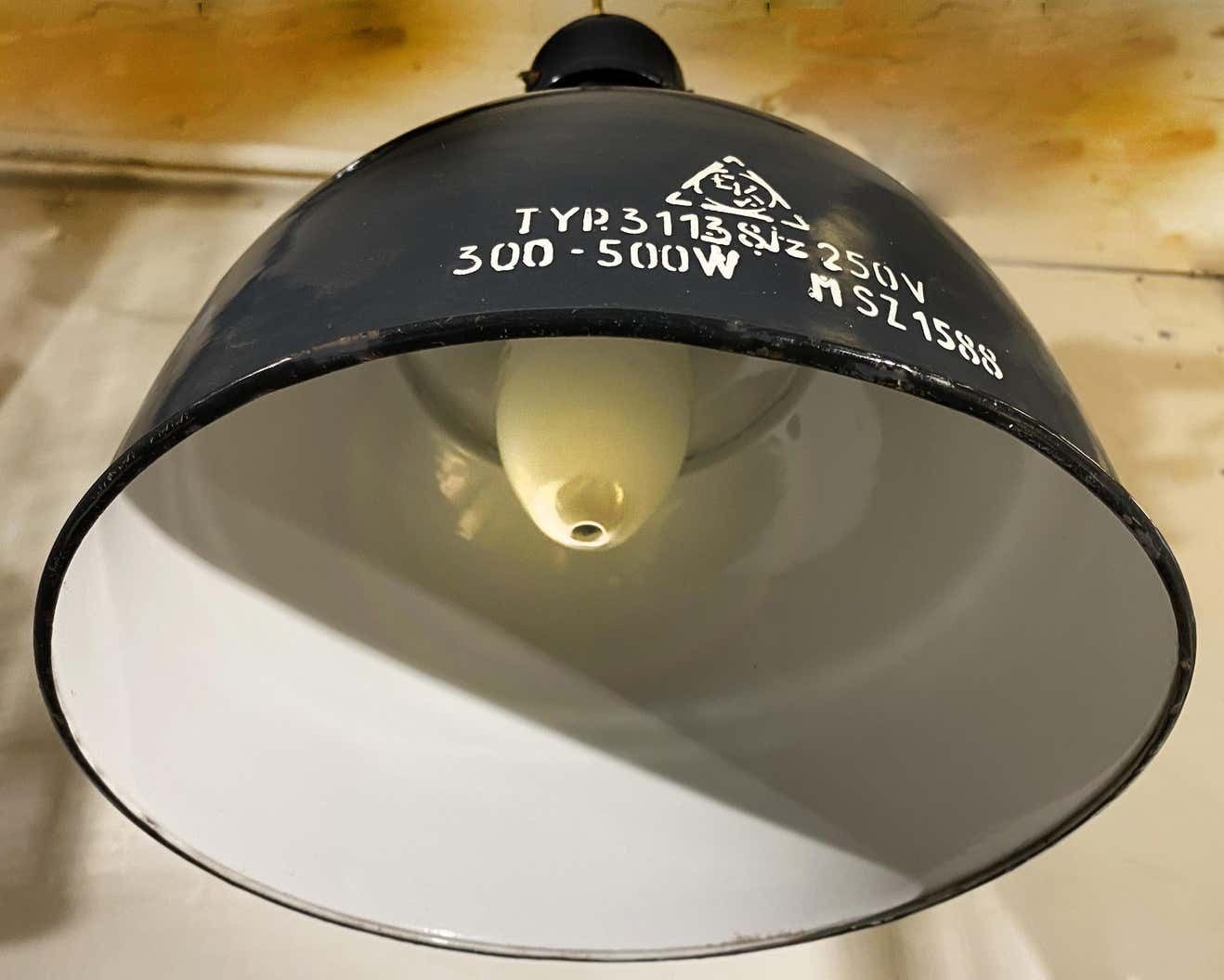 Set Of Four Vintage Industrial Pendant Lights, Budapest, 1950s photo buy