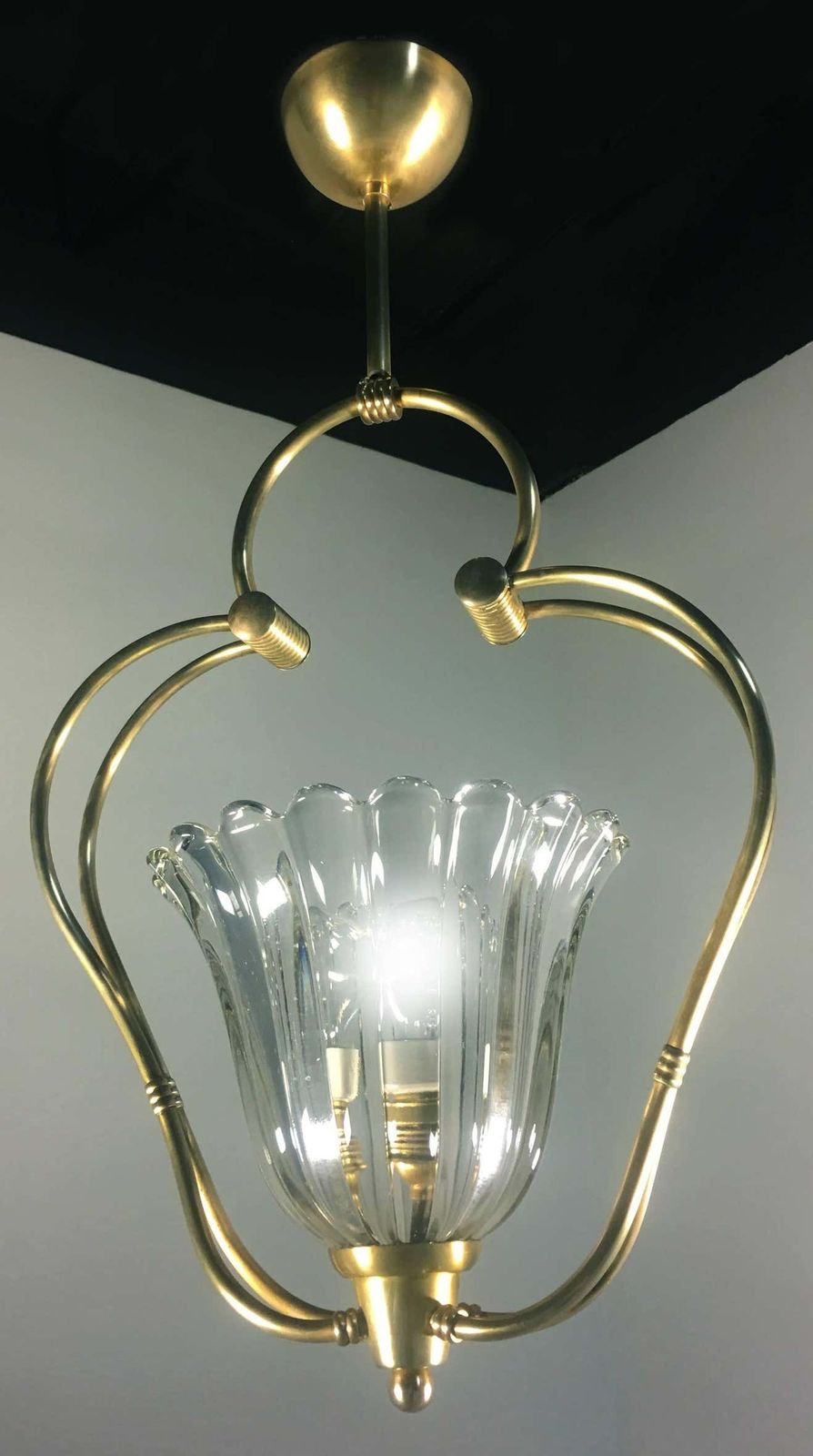 Art Deco Italian Chandelier By Ercole Barovier, Murano, 1940 photo furniture