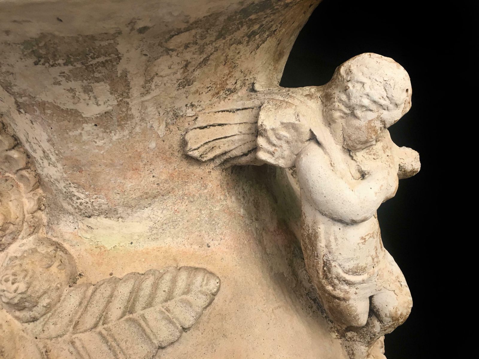 photo vinterior Pair Of Old Italian Stone Garden Vases. Florence, Late Of 18th Century