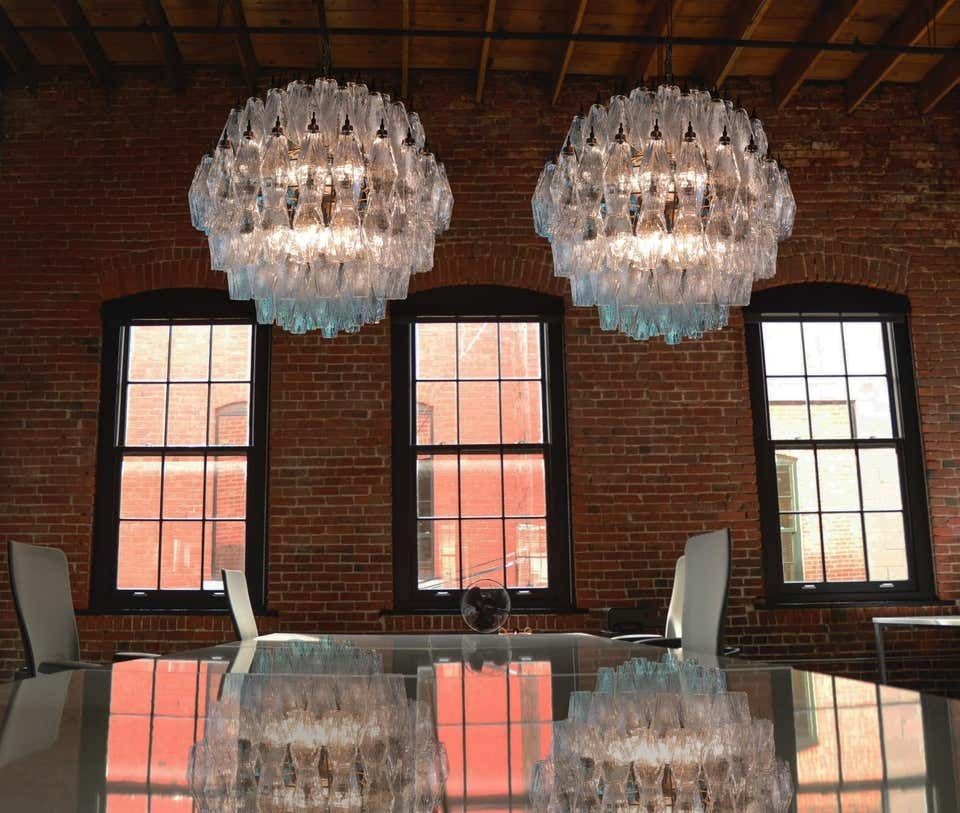 Spectacular Murano 140 Poliedri Chandelier, Carlo Scarpa Style, Murano photo 3231.0