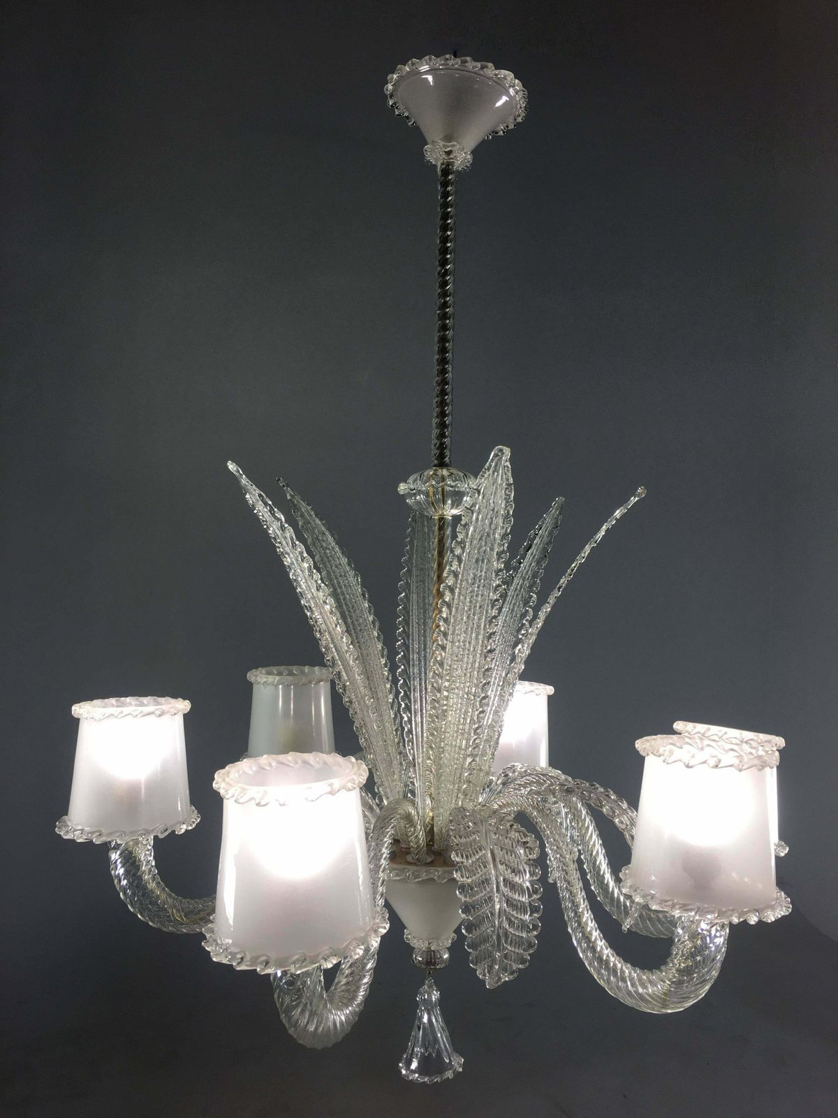6461.0 Chandelier By Barovier & Toso, Murano, 1940s photo