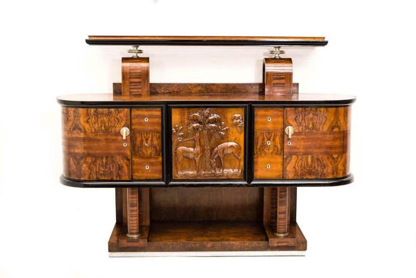 Superb Italian Design Art Deco Dining Room Set By Pierluigi Colli, 1930s photo Furniture
