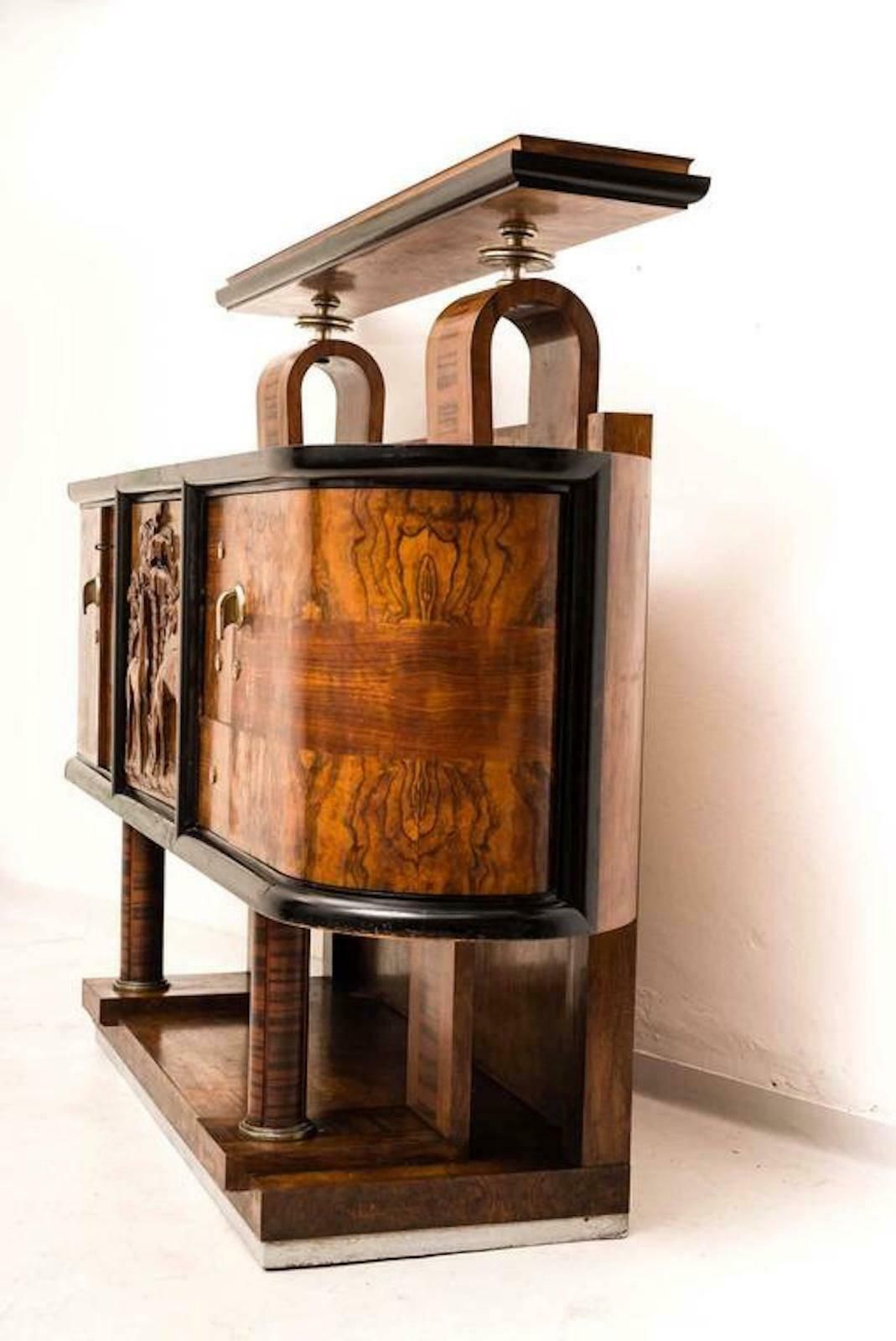 Superb Italian Design Art Deco Dining Room Set By Pierluigi Colli, 1930s photo 40379.0
