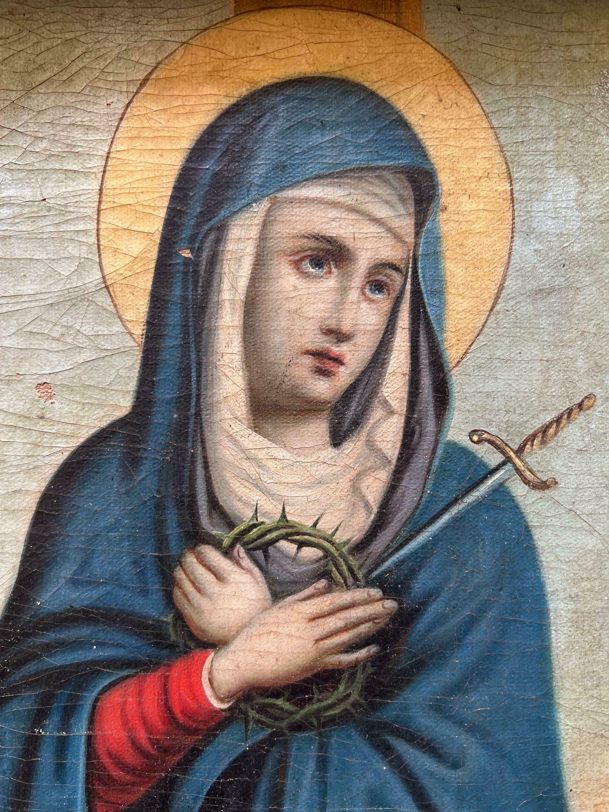 4846.0 Christ On The Cross And His Mother After The Deposition, Italy, 18th Century photo