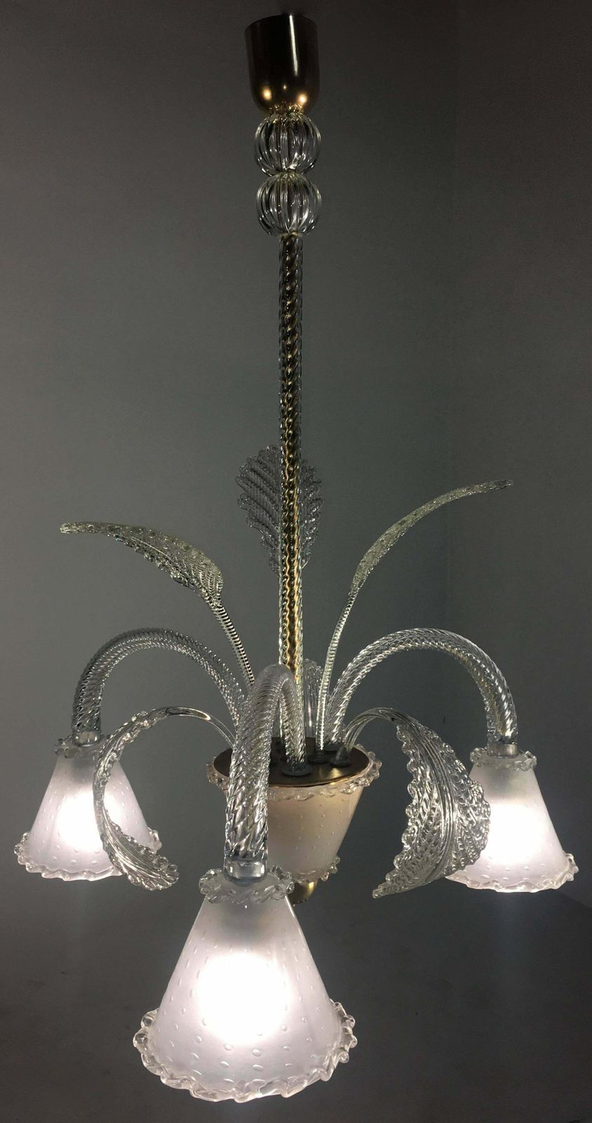Chandelier By Barovier & Toso, Murano, 1940s photo furniture