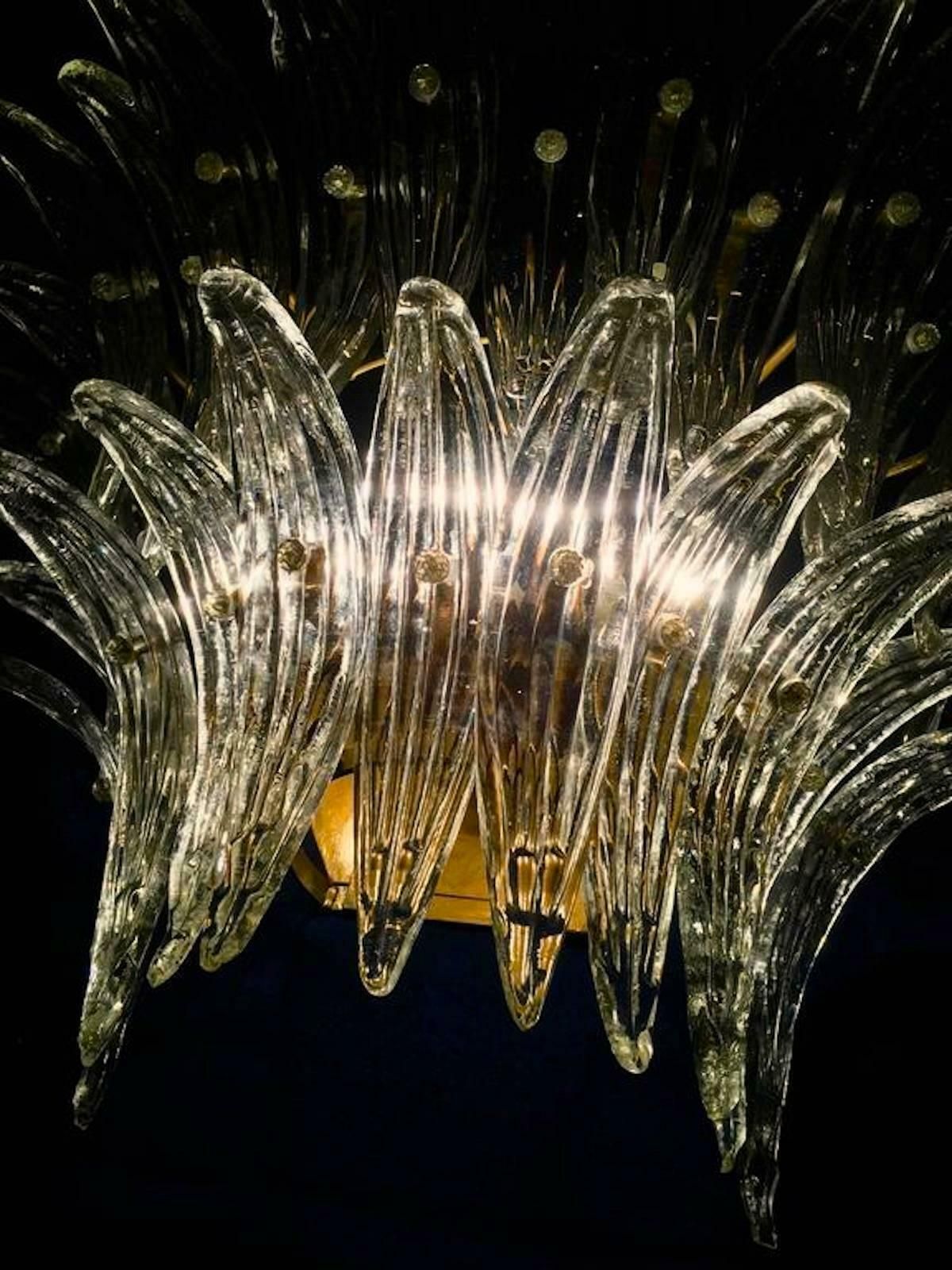 photo for sale Italian Palmette Sconces By Barovier & Toso, Murano, 1960