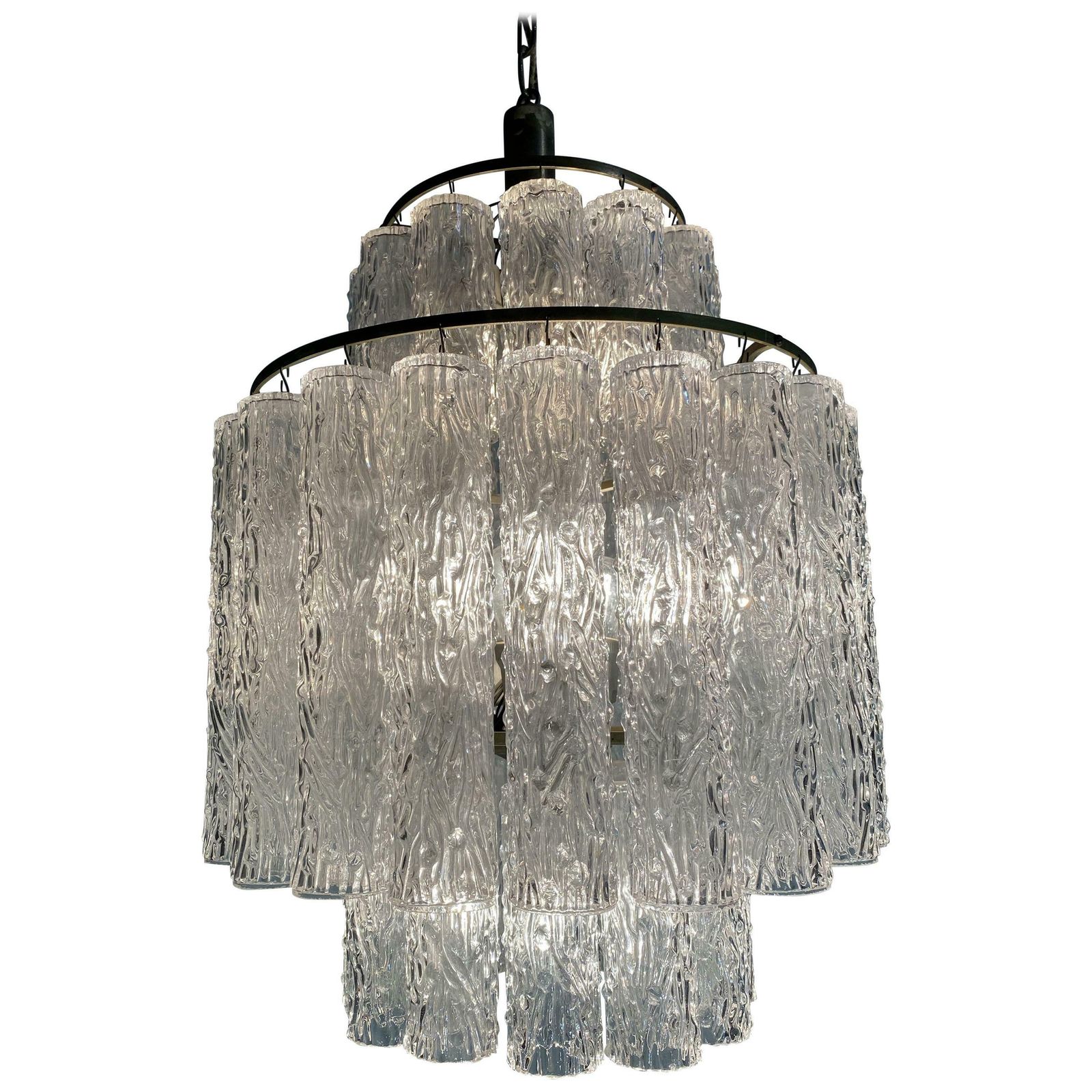 Italian Tronchi Chandelier By Toni Zuccheri For Venini, Murano, 1950