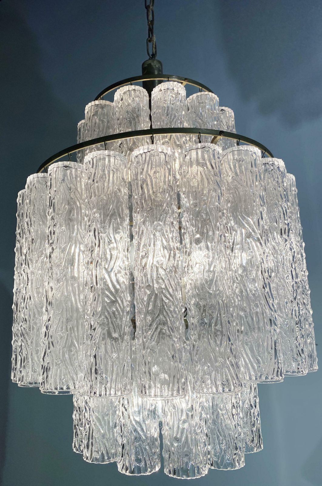 Italian Tronchi Chandelier By Toni Zuccheri For Venini, Murano, 1950 photo Lighting